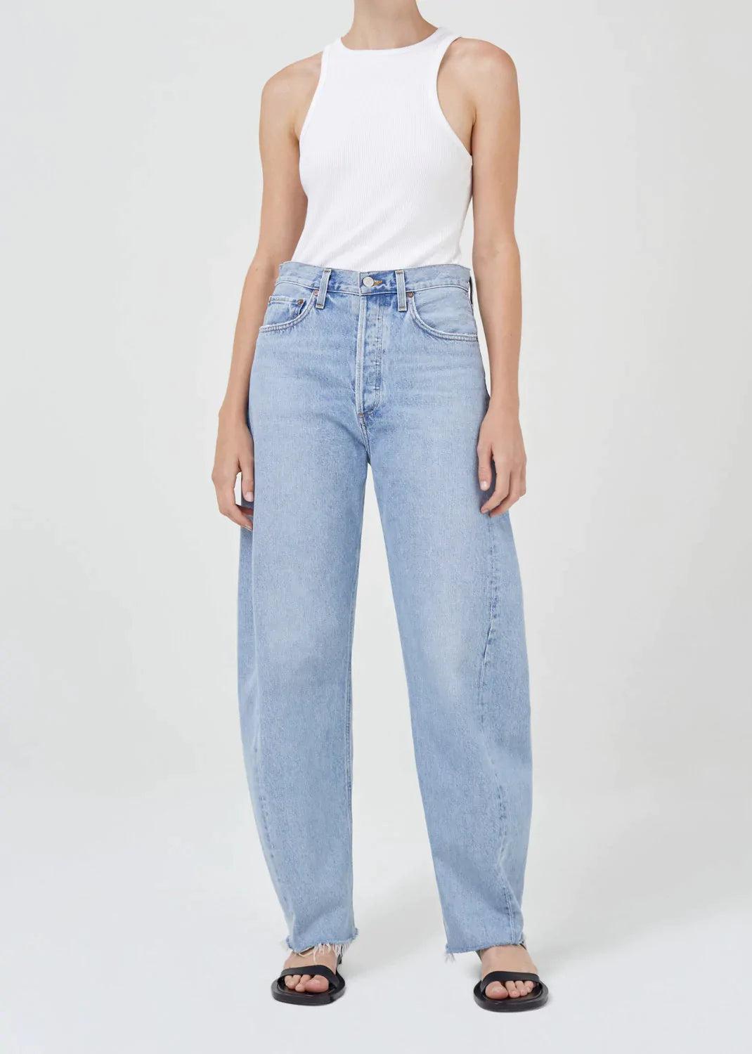 Agolde Cotton Low Rise Baggy Jean in Blue | Lyst