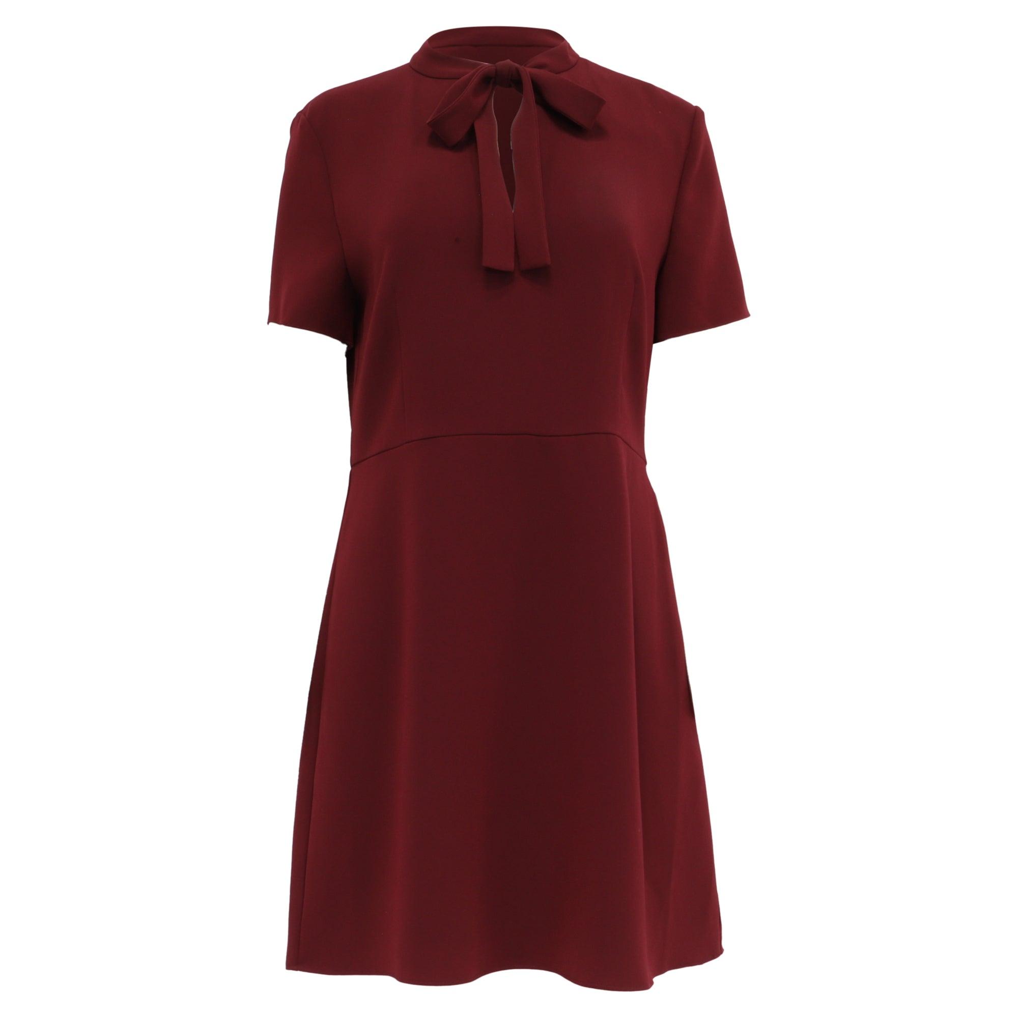 open lace back dress Zara Red Knitted Long Sleeve Mini Dress main image 1