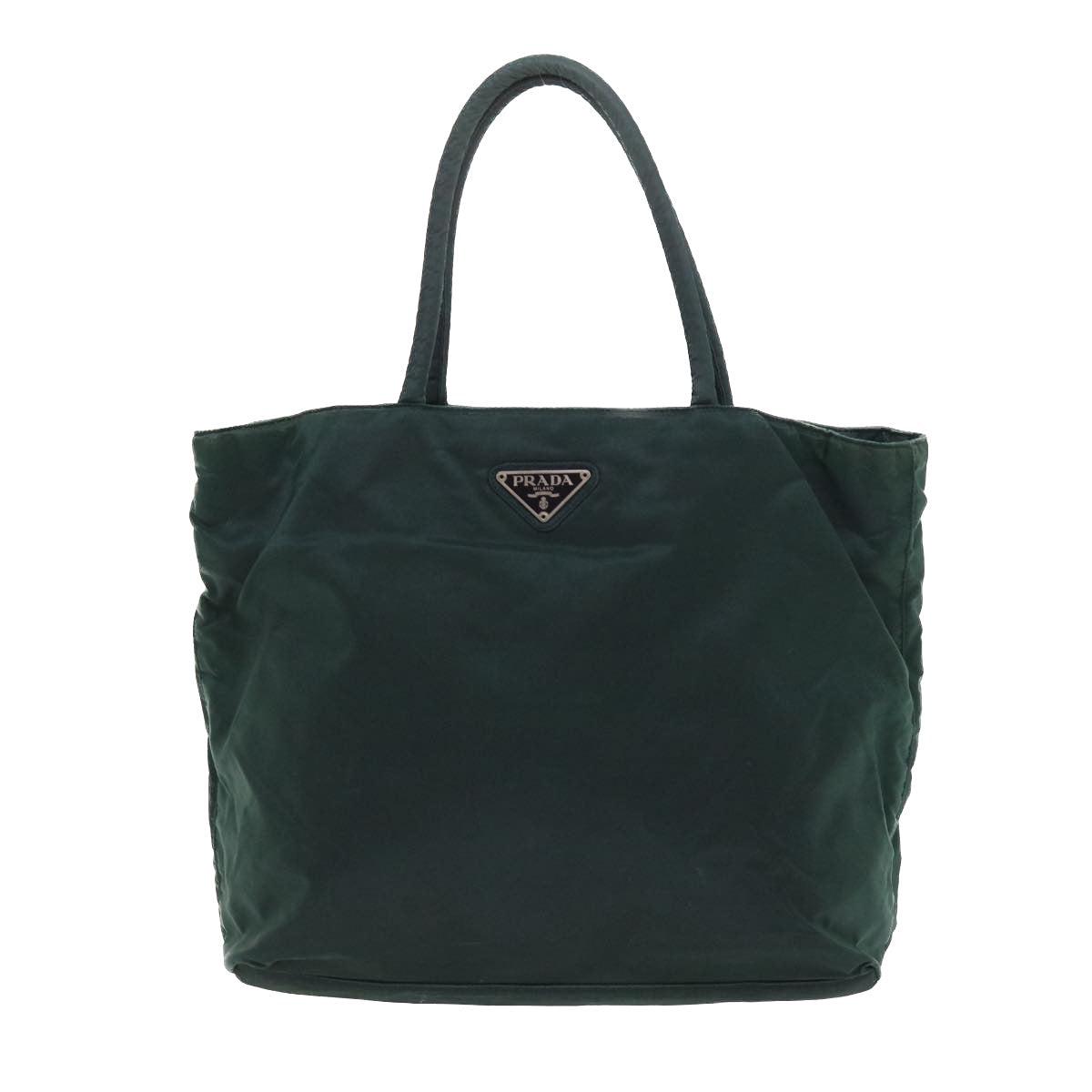 prada green leather handbag