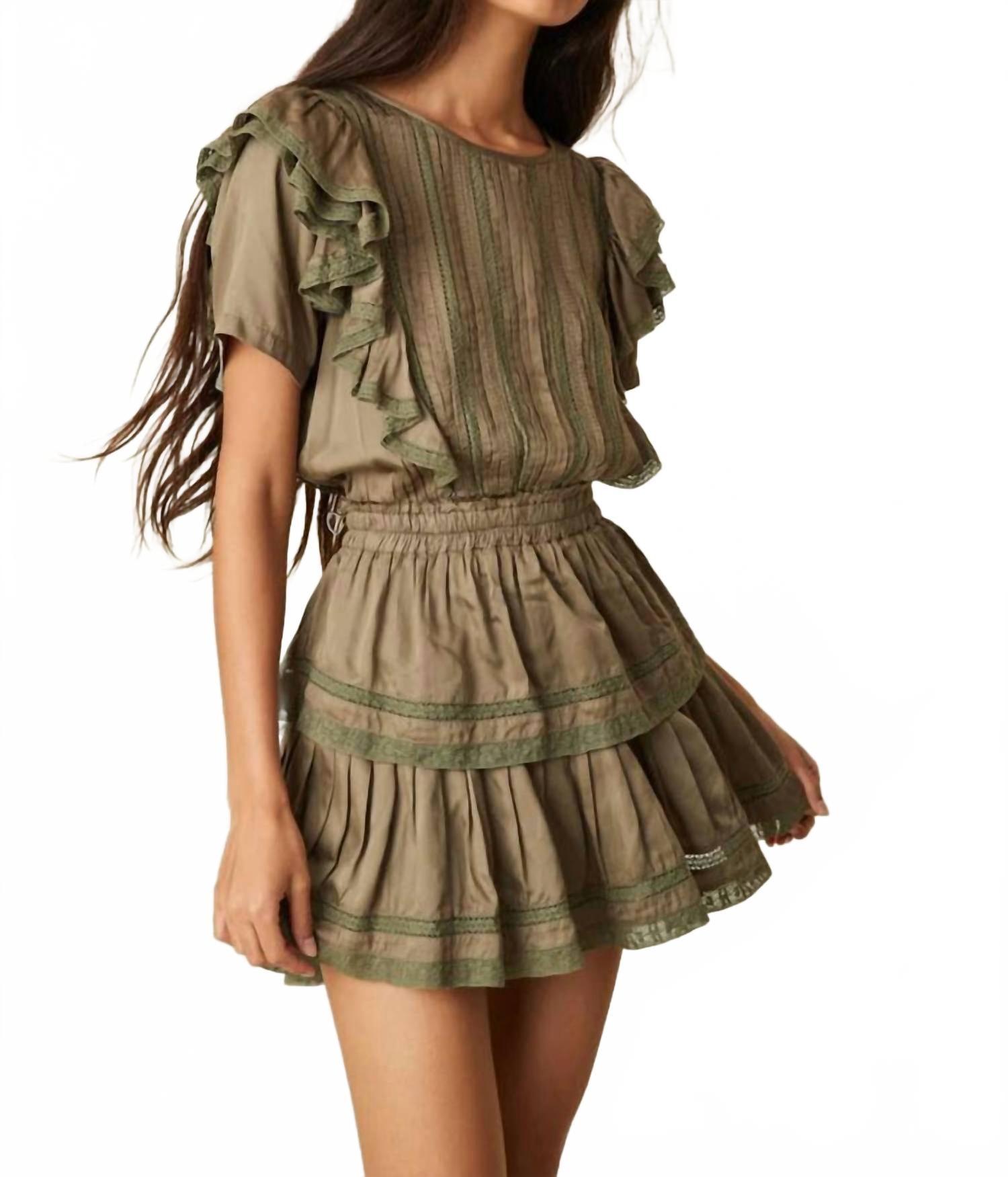 LoveShackFancy Natasha Mini Dress in Green | Lyst