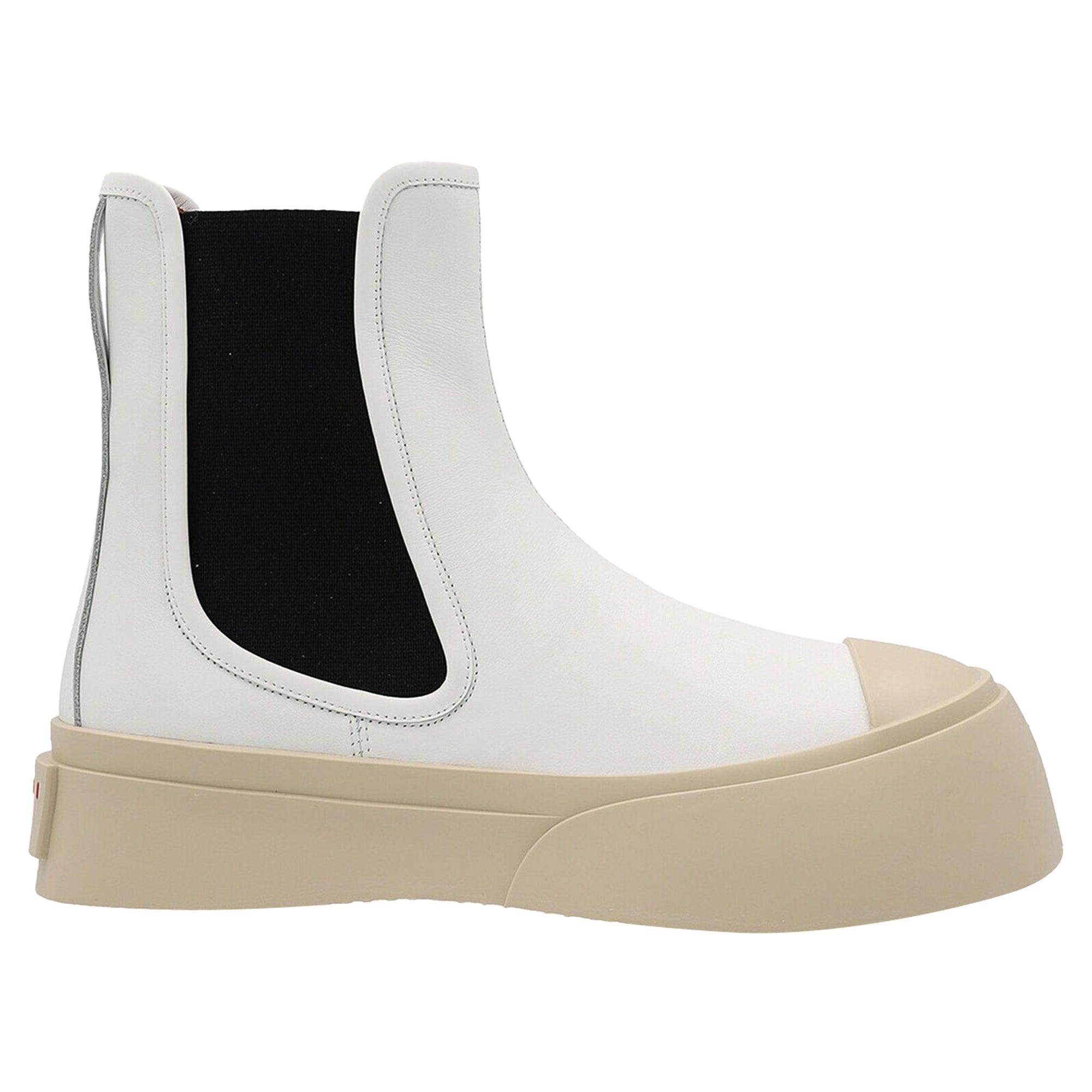 ショートブーツ・ブーティ MARNI 'Pablo' ankle boots White/Black 18451552_53435045_1000.jpg
