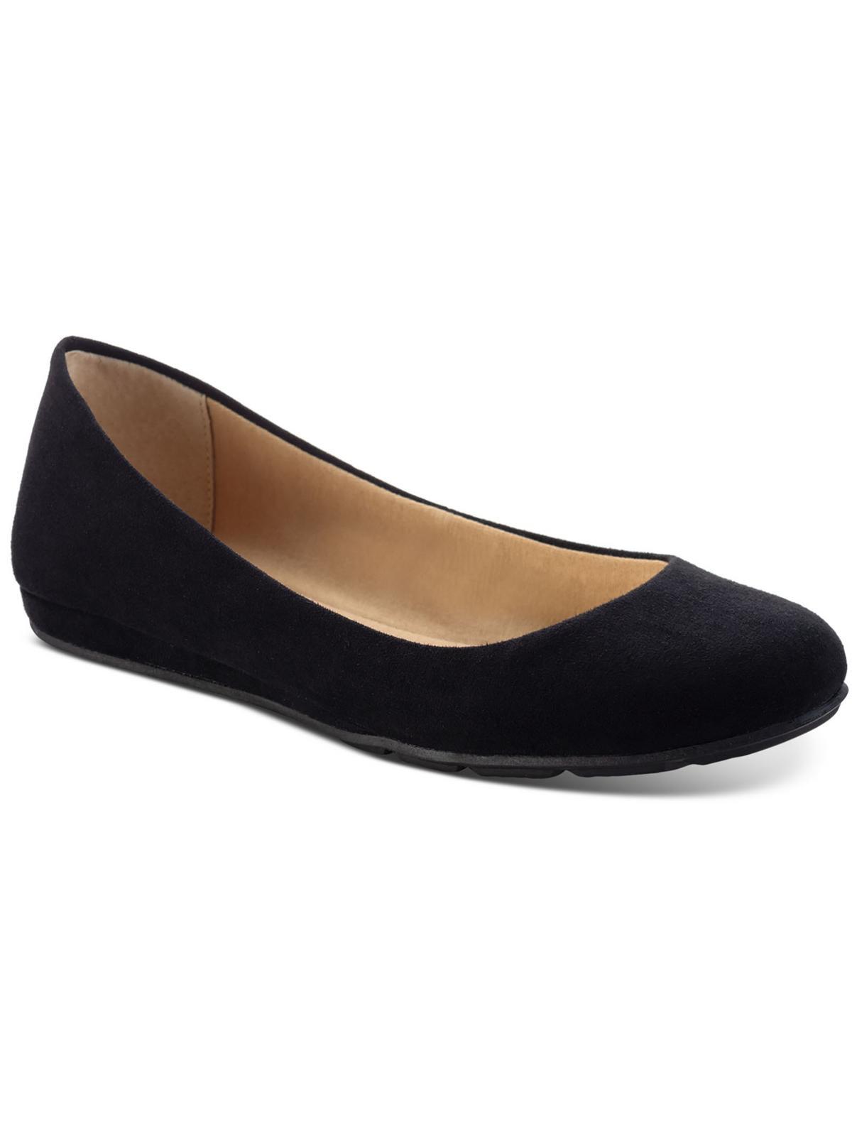 Black almond toe flats outlet