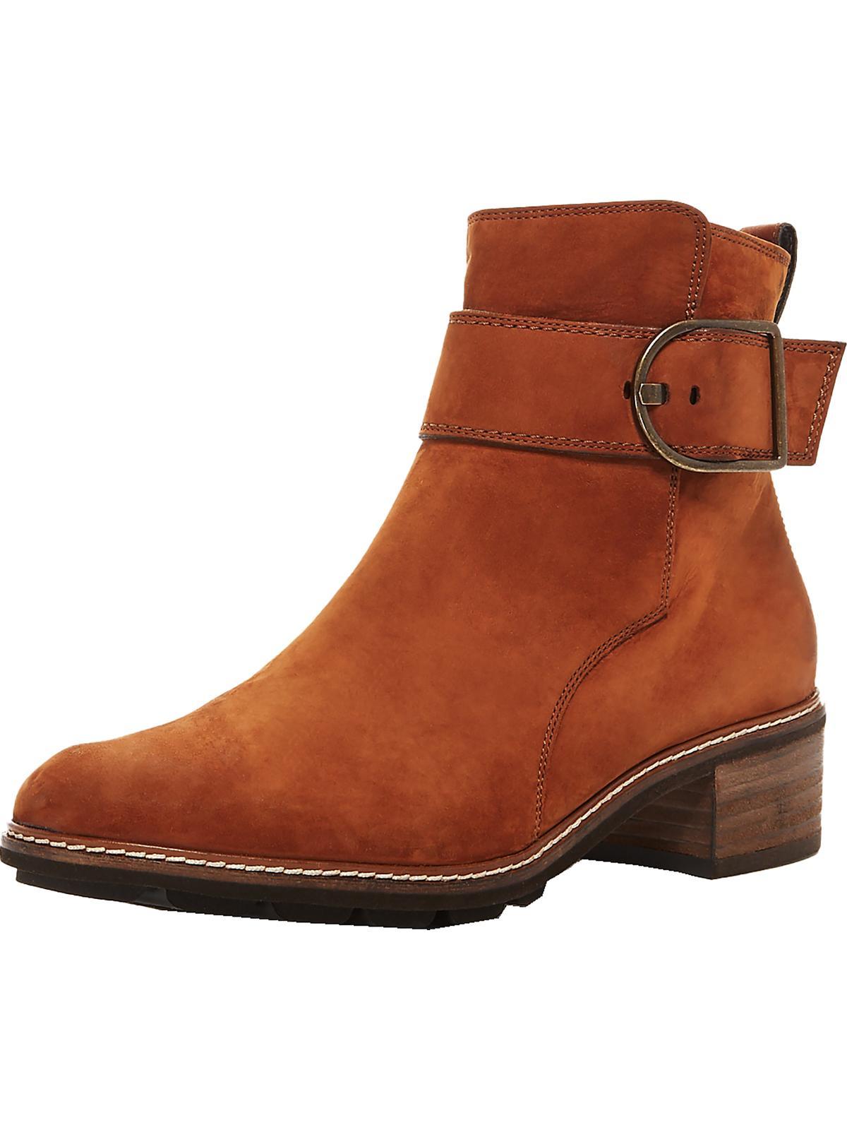 Paul Green Cimarron Suede Stacked Ankle Boots in Brown | Lyst