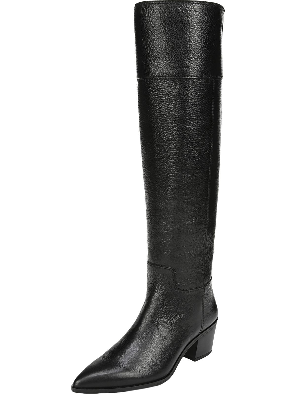 Franco Sarto Shannon Leather Fashion Knee-high Boots in Black | Lyst