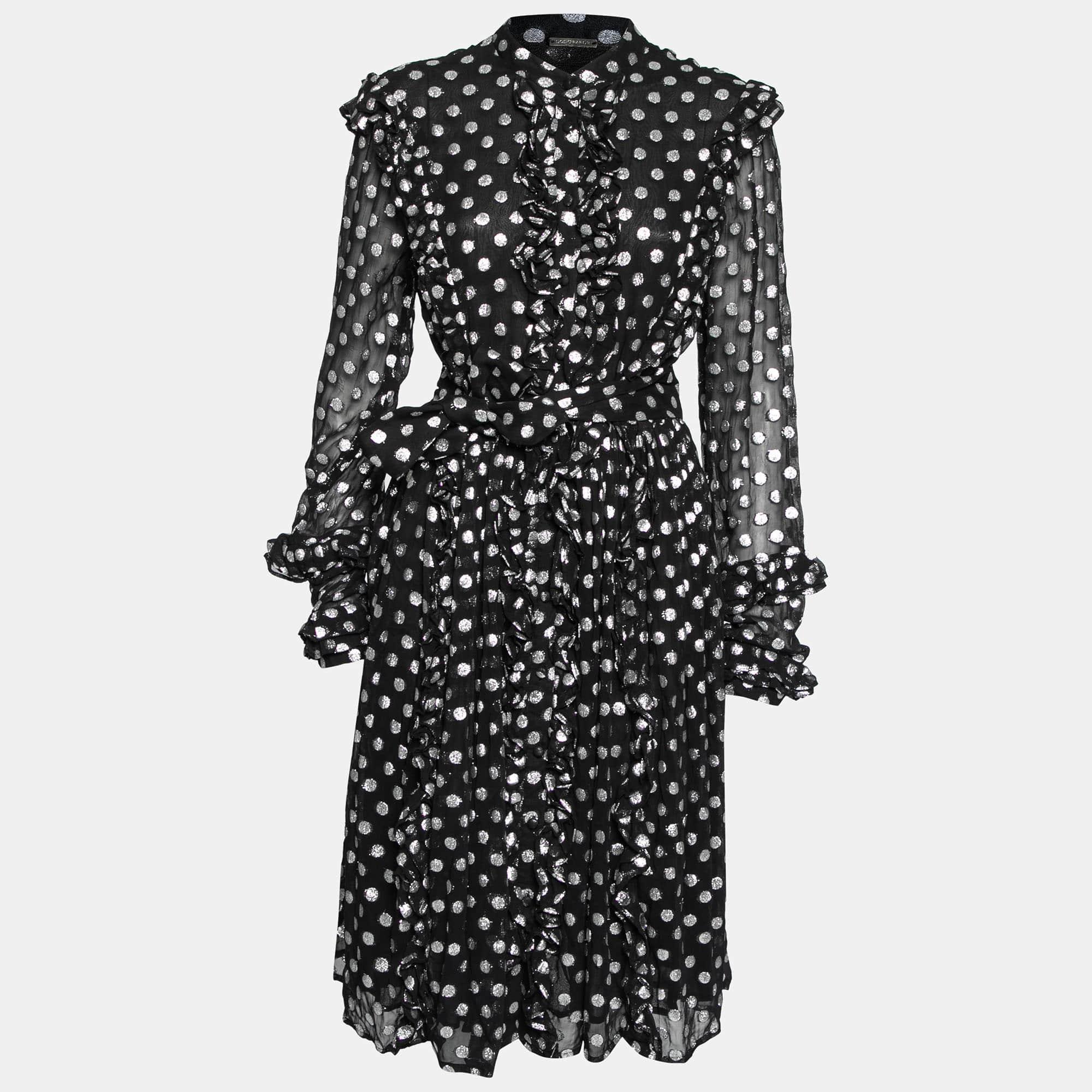 black dot dress for women Marlow Polka Dot Maxi Dress In Black