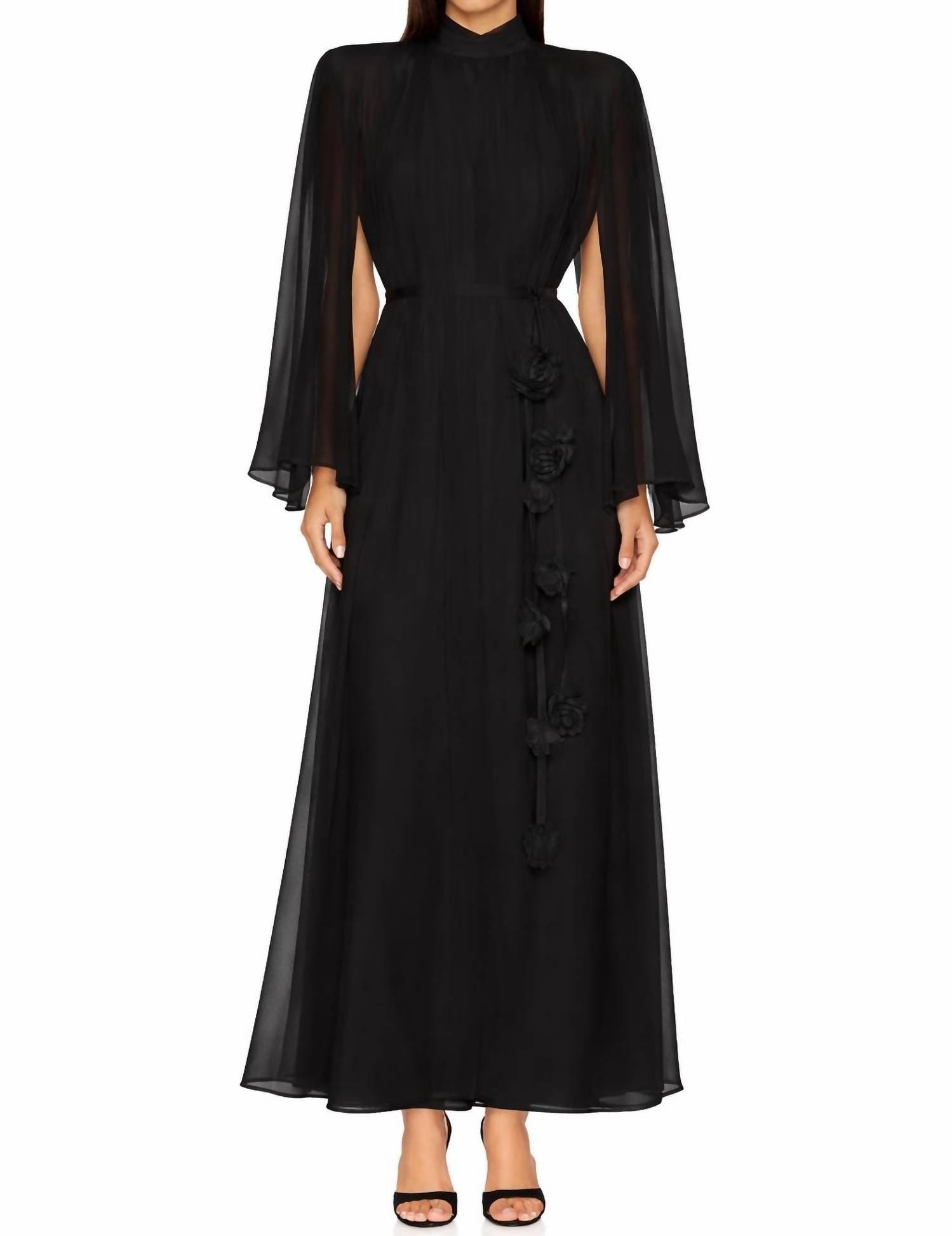chinese dress ladies Leset Ari Scoop Neck Maxi Dress in Black in Crepe main image 0