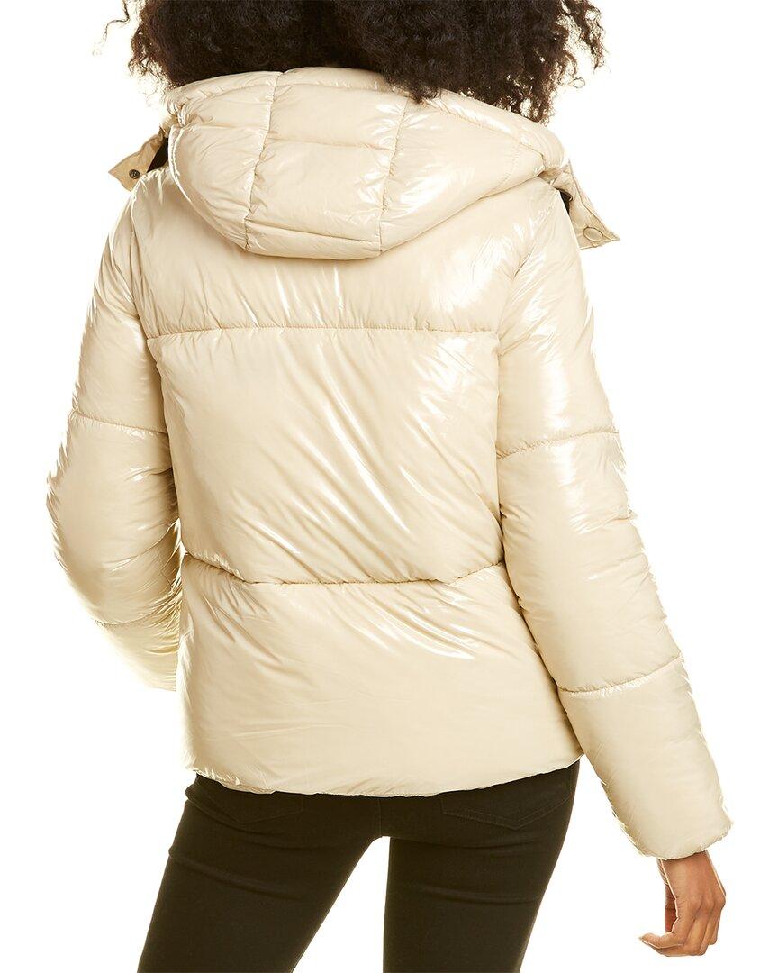 Hooded puffer jacket - Cream/Holographic - Ladies