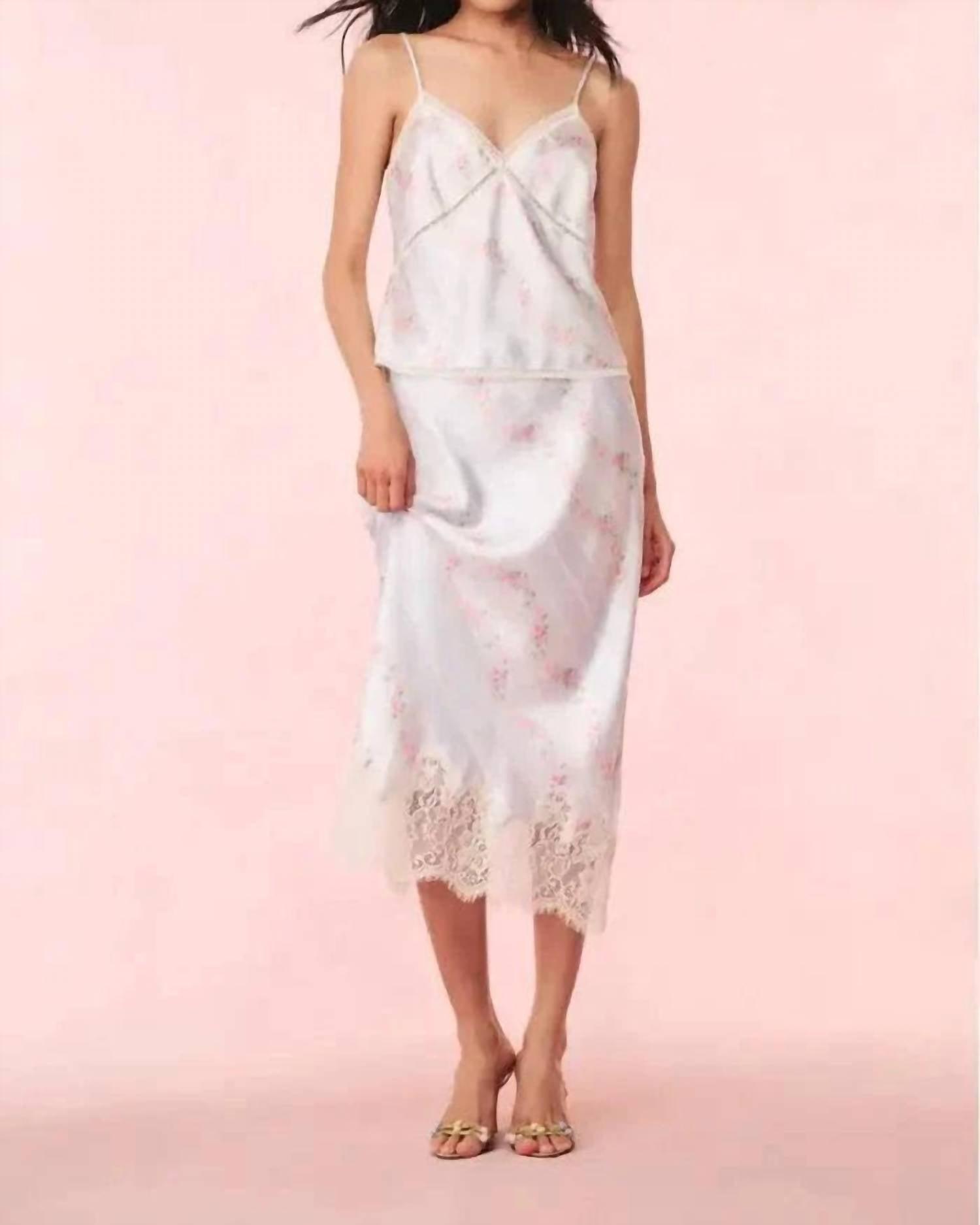 LoveShackFancy Malina Skirt in Pink | Lyst