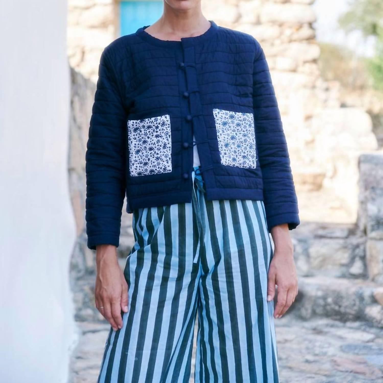 SZ Blockprints Poppy Jacket in Blue | Lyst