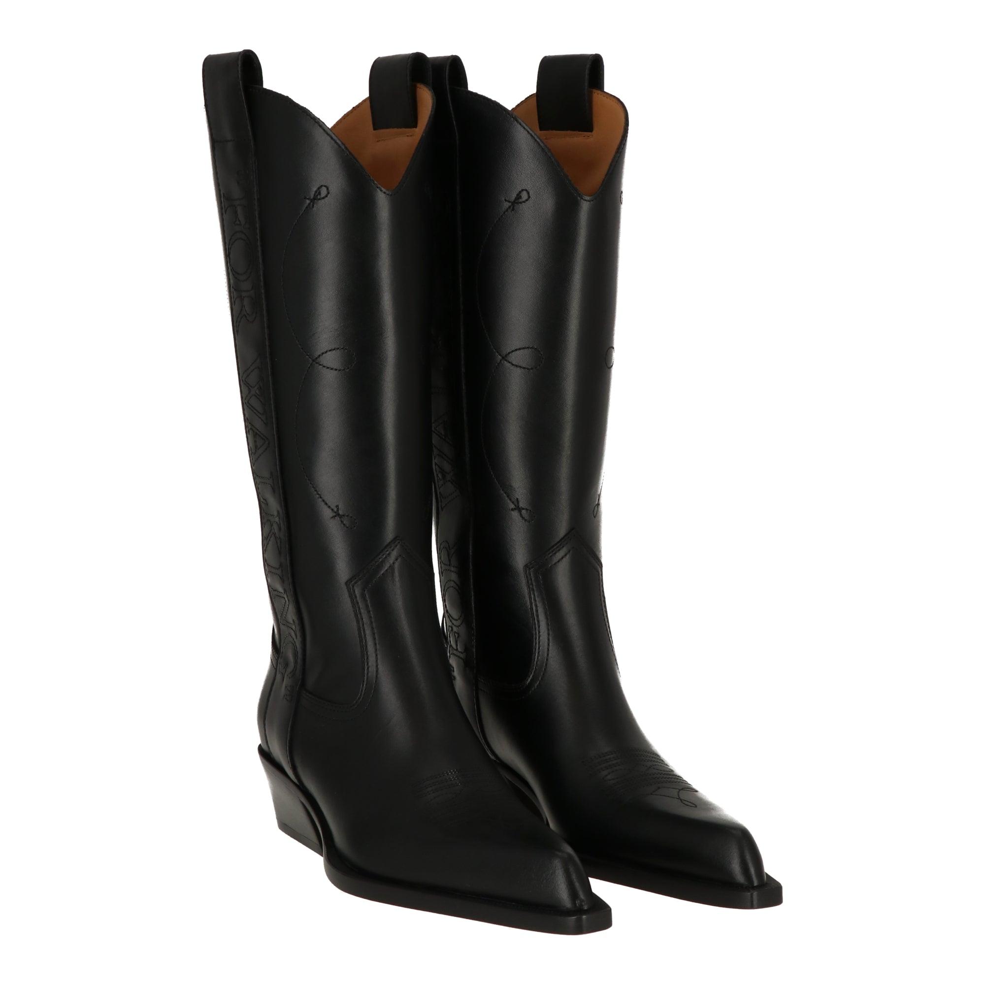 ブーツその他 Off-White Woman Boots Black OWIE041F23LEA001 1010 Off White Wmns Texan Boot 'For Walking Black' - Off White
