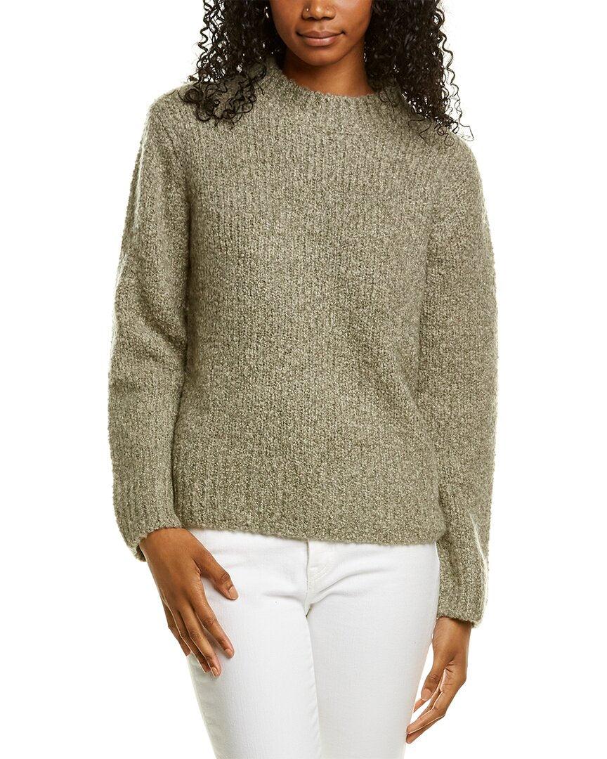 cable mock neck merino wool blend sweater vince