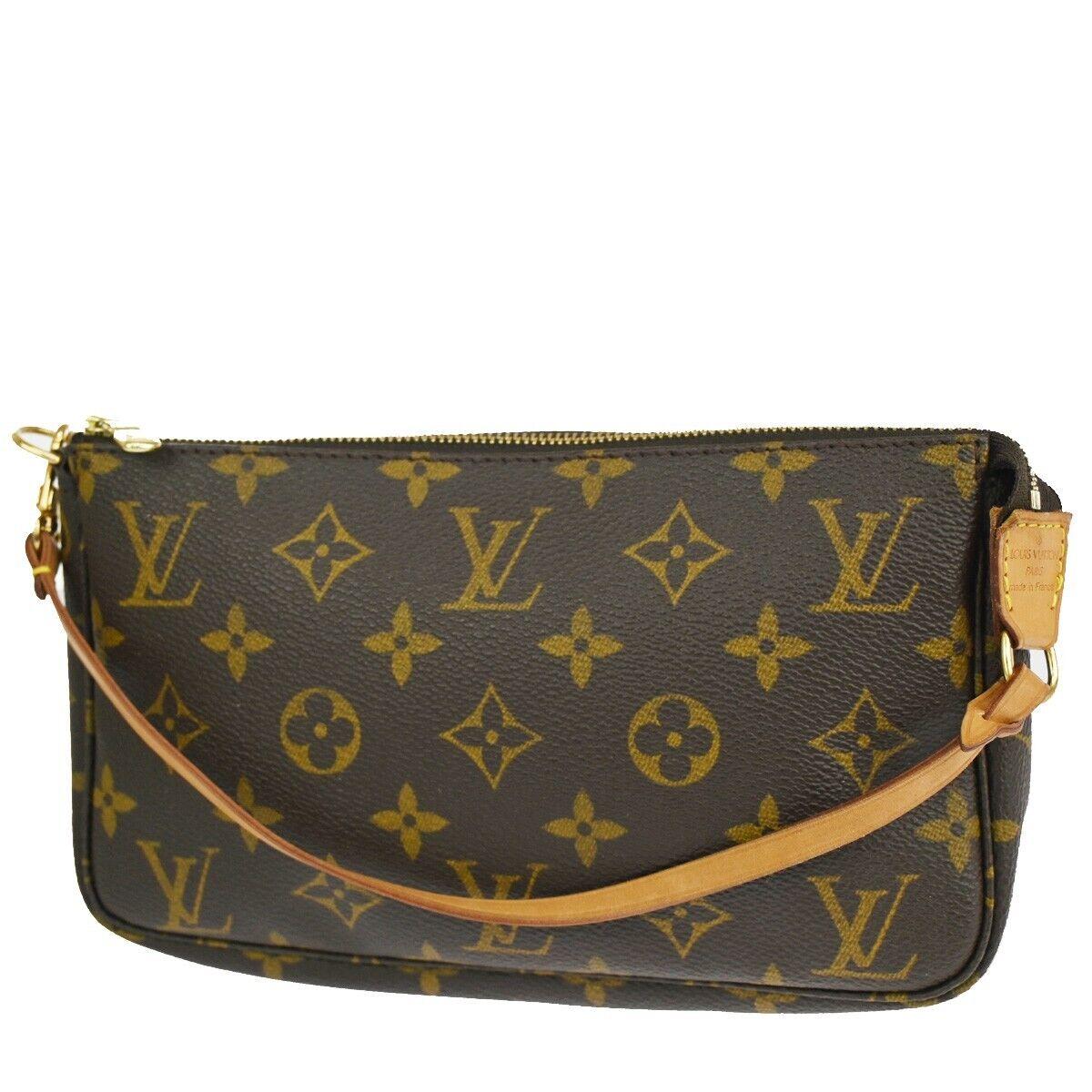 Louis Vuitton Pochette Accessoires Canvas Clutch Bag (pre-owned