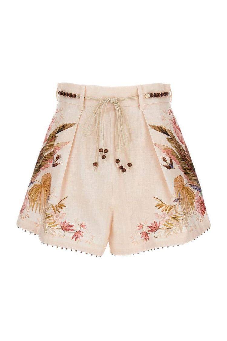 ジマーマン Zimmer mann 花柄リネンショートパンツ ベージュ Zimmermann Shorts for Women | Online Sale up to 68% off | Lyst
