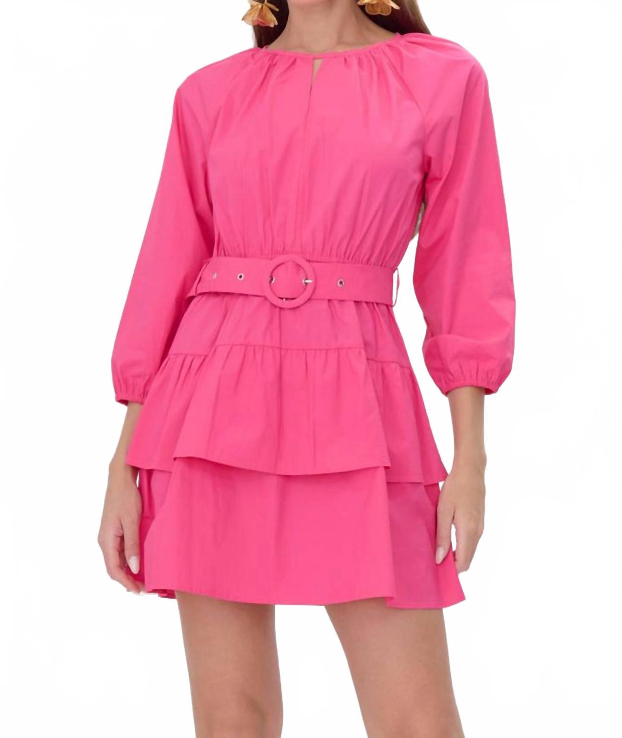 adelyn rae dress pink The Alessa Dress | Hot Pink