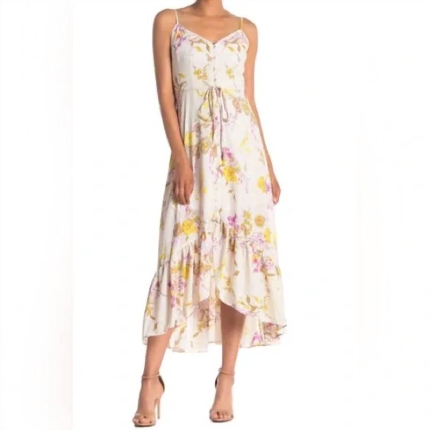Nanette Lepore Women's Maxi Caribbean Texture Dress – Smocked Waist, Button Chest, Boho-Chic Lightweight Fabric