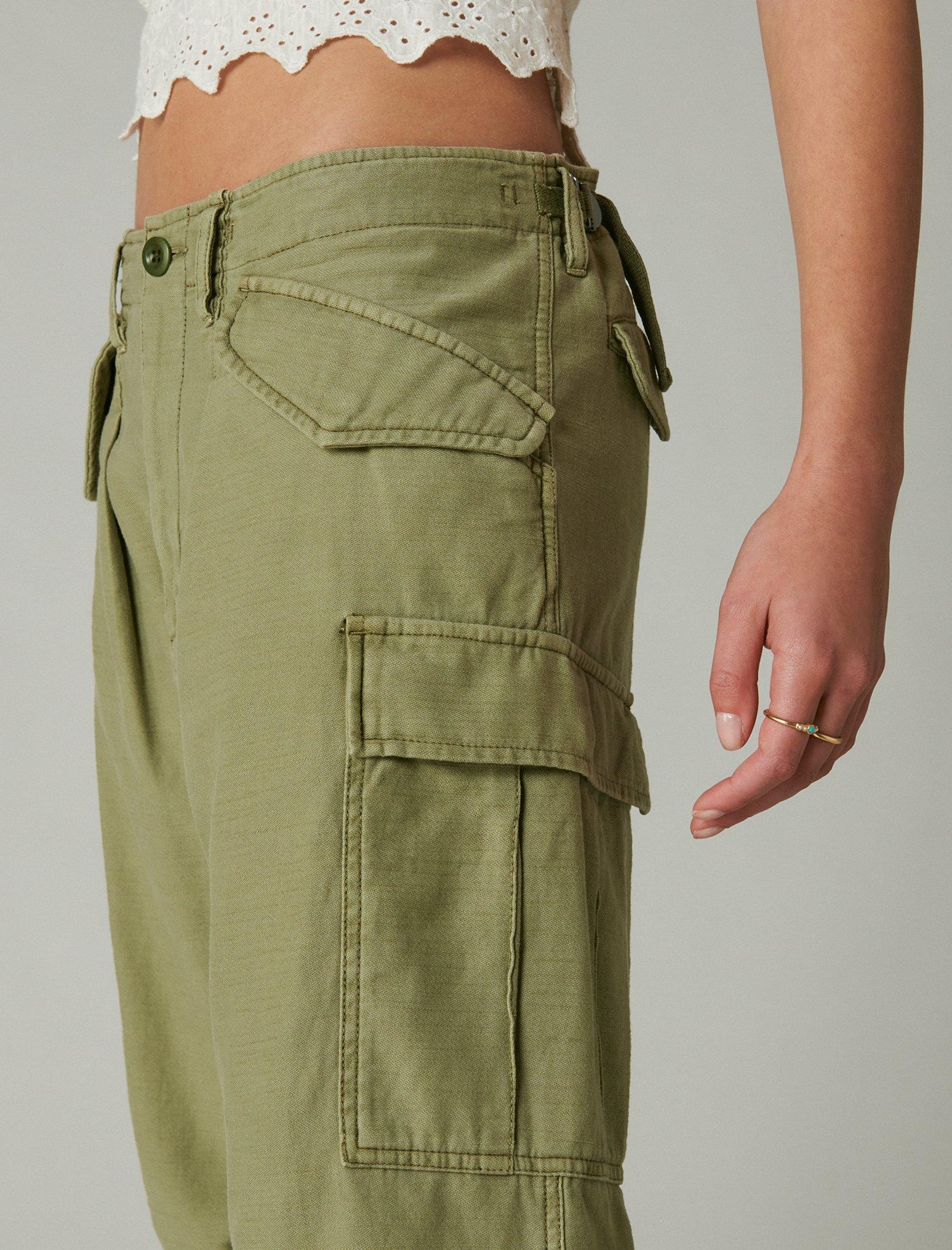 Straight Cargo Pants - Light khaki green - Ladies | H&M US