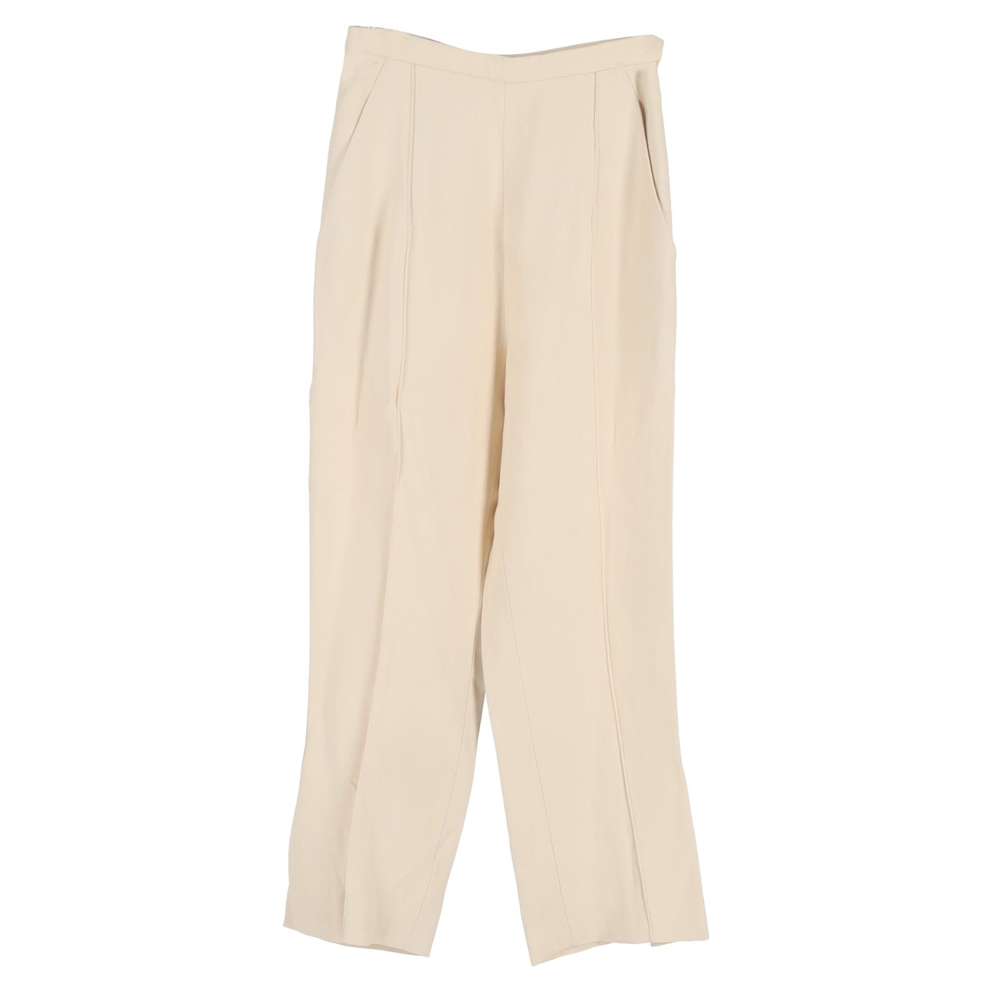 KHAITE Wide-Leg Trousers in Natural | Lyst