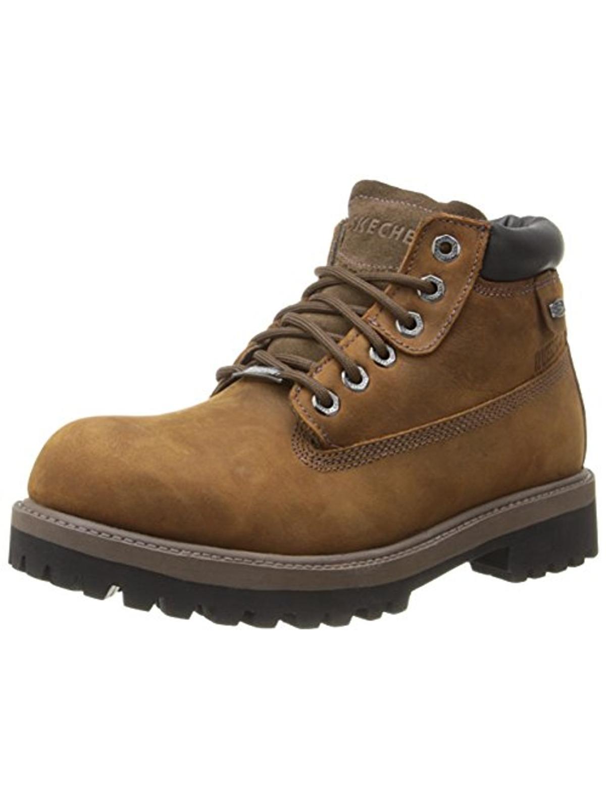Skechers Leather Waterproof Chukka Boots in Brown for Men | Lyst