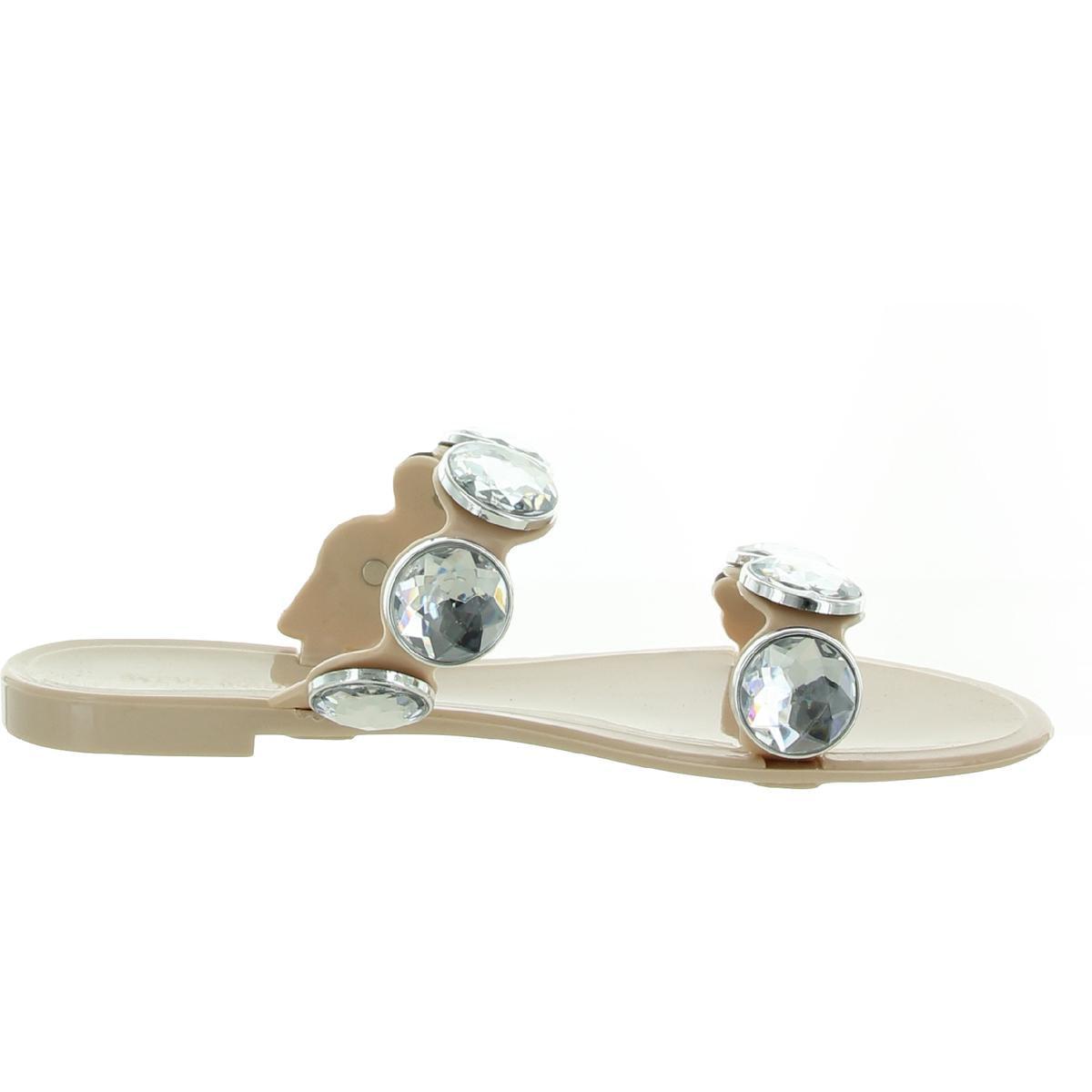 Steve Madden Chrishelle Open Toe Slip On Slide Sandals in Metallic | Lyst