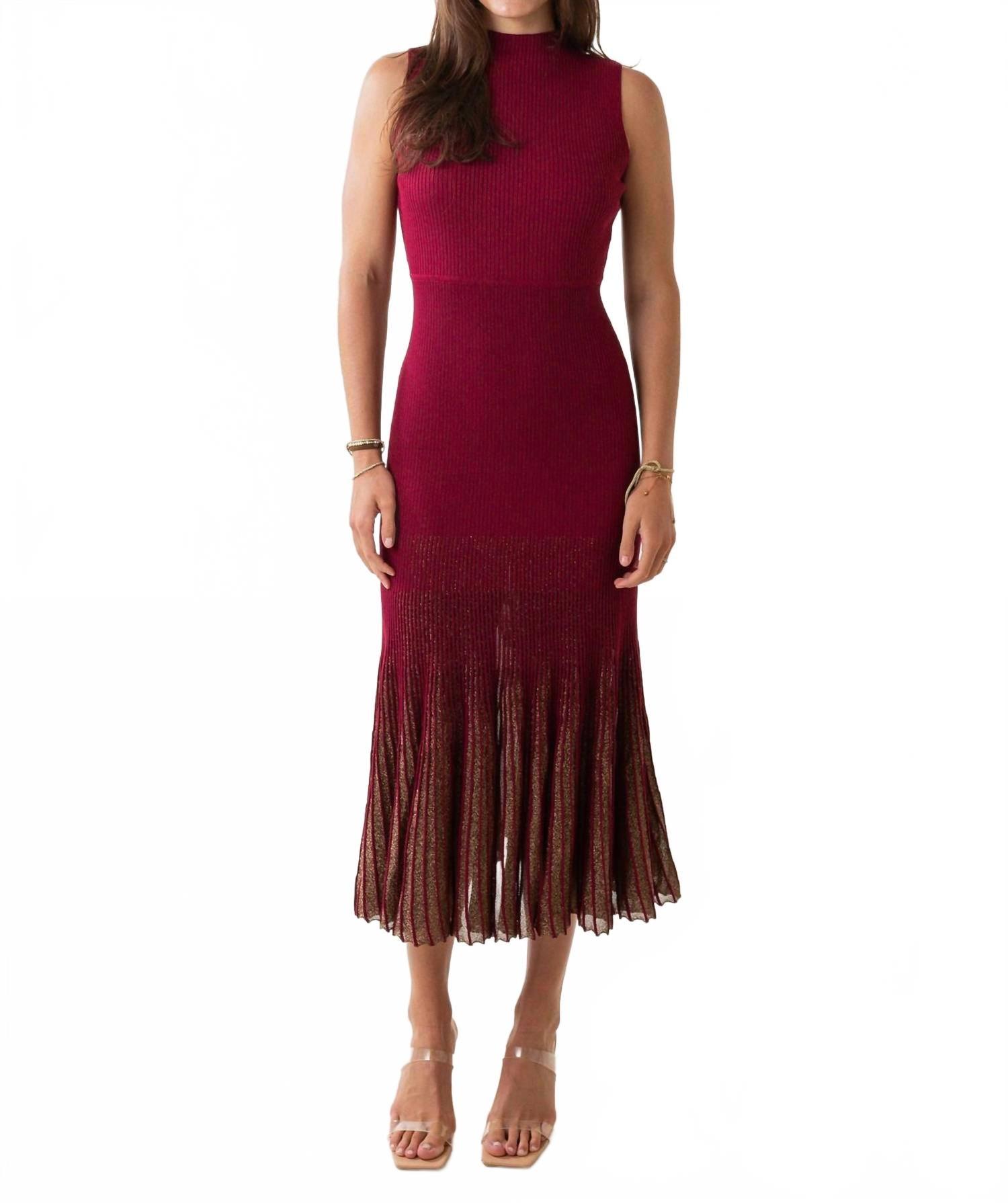 moon river red dress Moon River Eyelet Midi Dress | Red | Size S