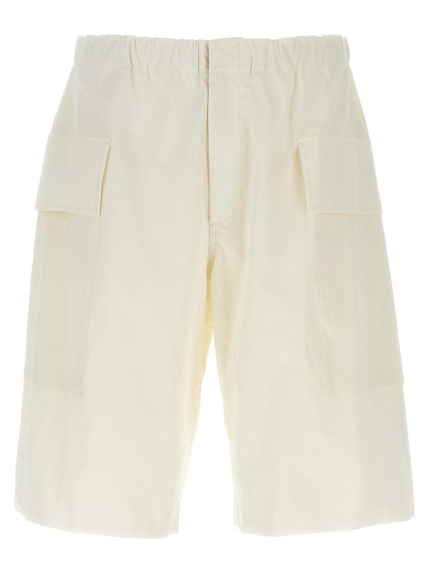 ショートパンツ JIL SANDER IVORY COTTON BERMUDA SHORTS Jil Sander Cotton bermuda shorts - White | JPUS663137MS246500280