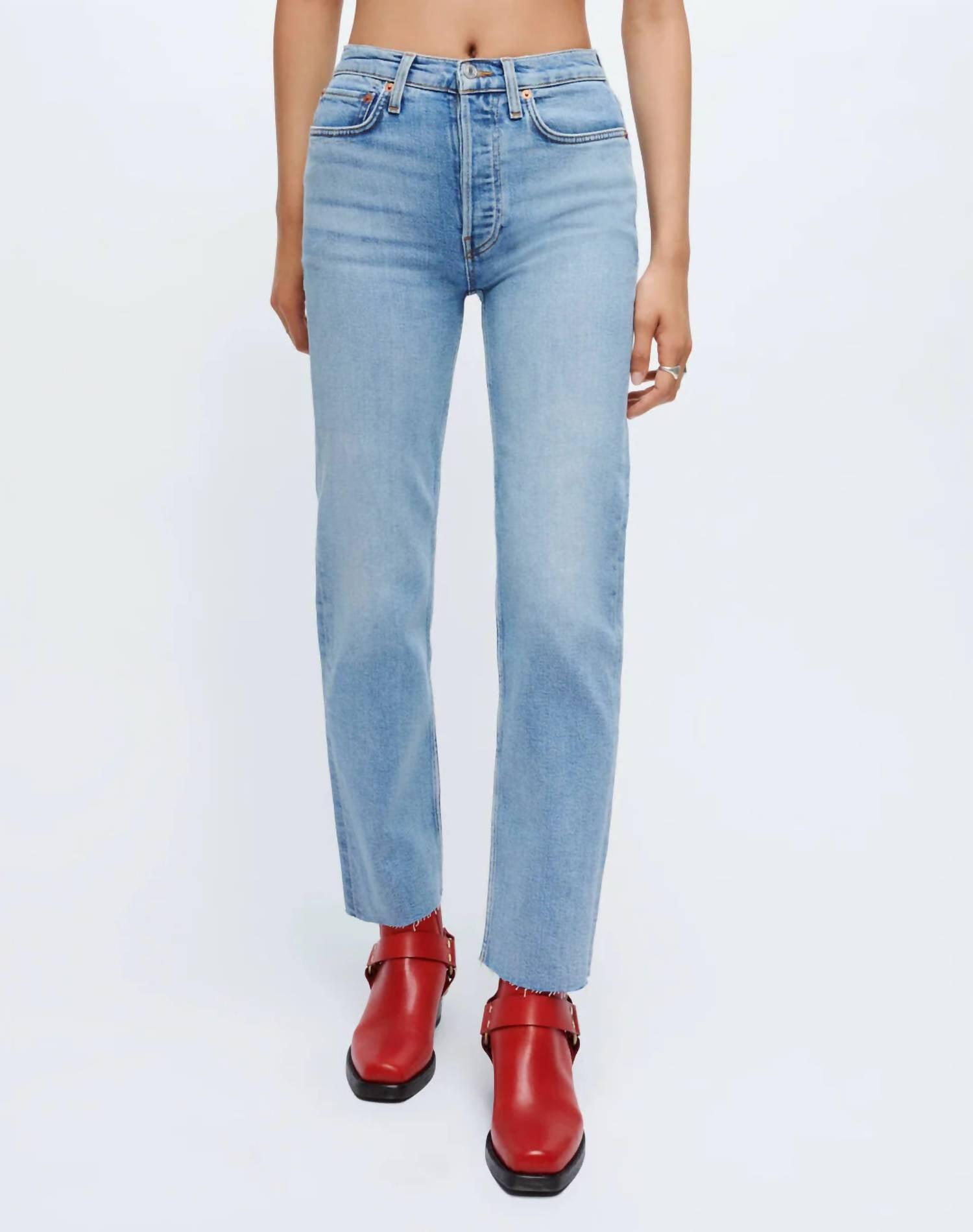 RE/DONE 70's Stove Pipe Jeans In Mid 90's in Blue | Lyst