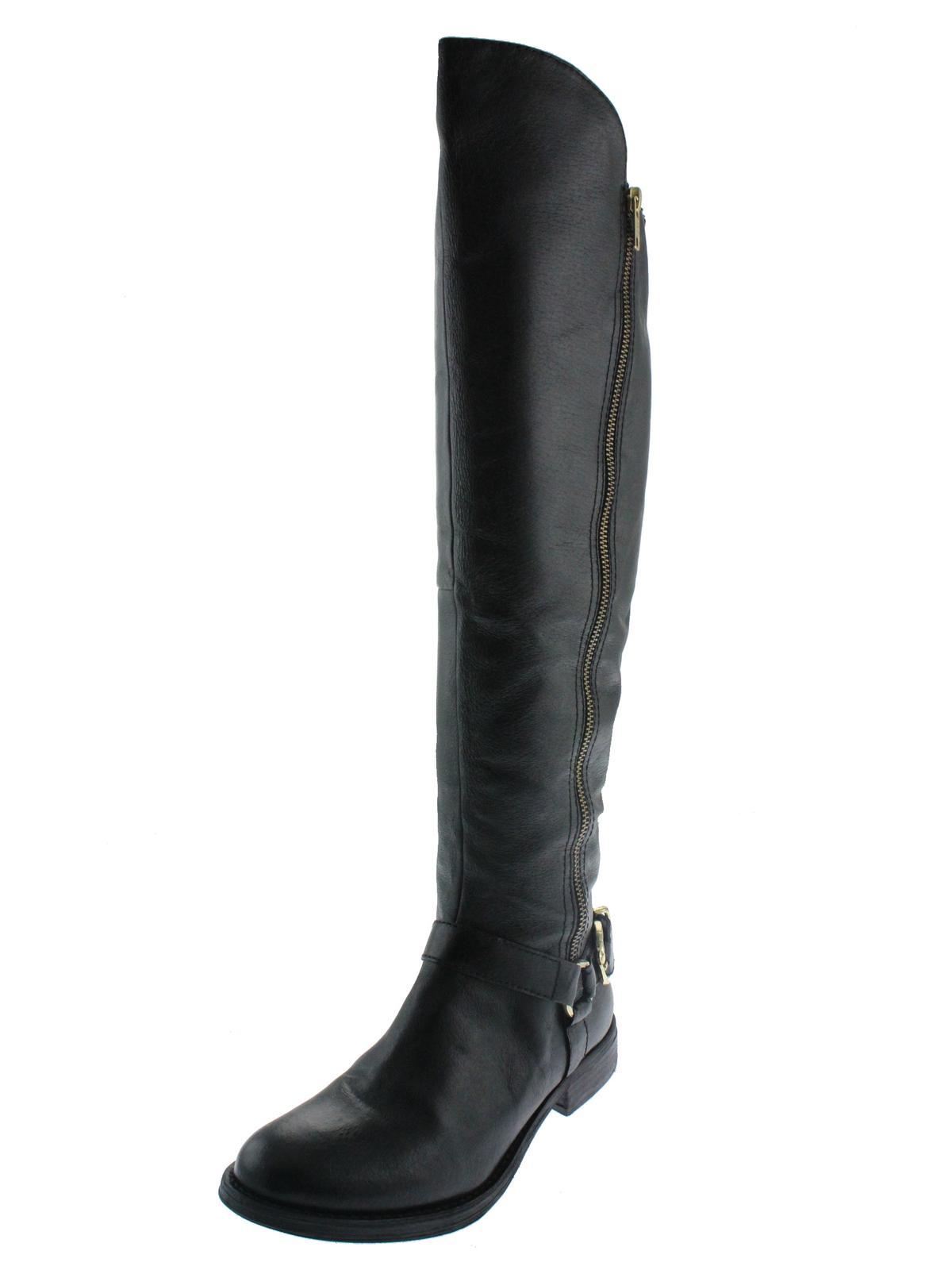 Steve Madden Skippur Leather Kneehigh Riding Boots in Black Lyst