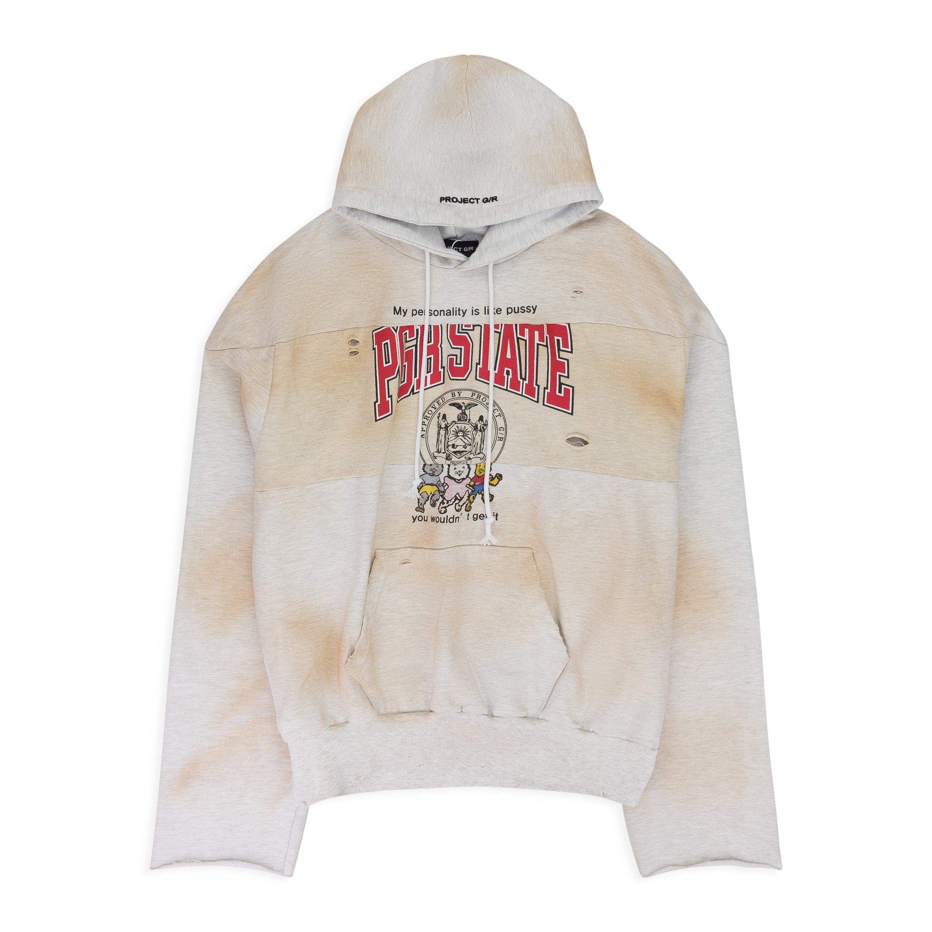 PROJECT G/R Dirty Melange Reworked Sport Hoodie in Gray for Men | Lyst