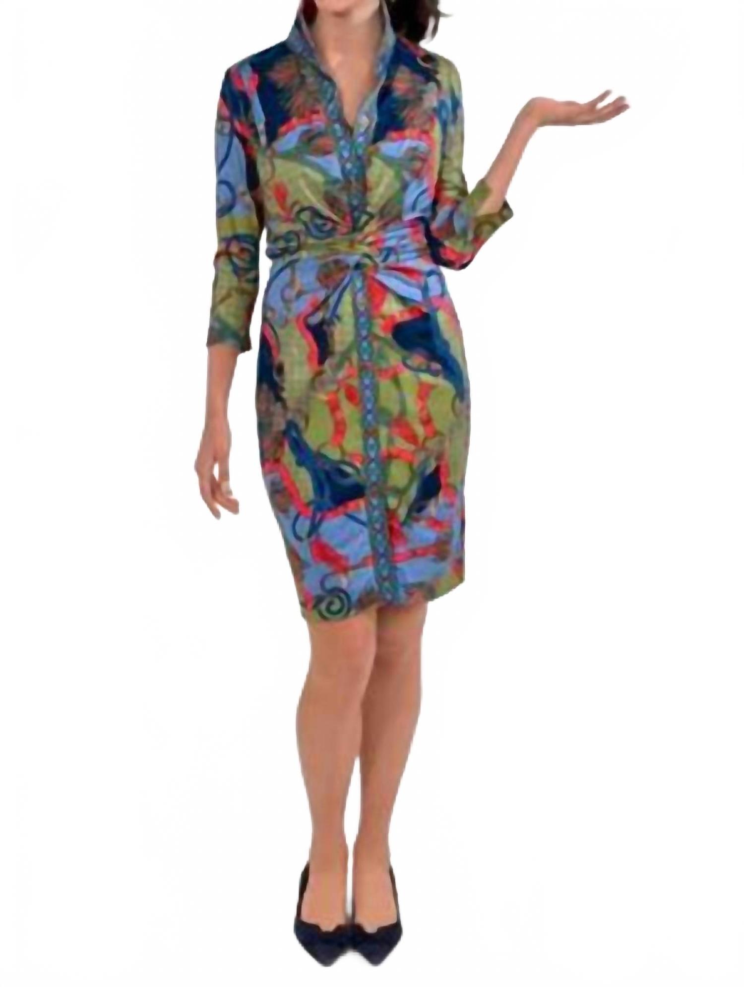 gretchen scott dresses Gretchen Scott Ruff Neck Dress - Plaidly Cooper - Red Plaid main image 0