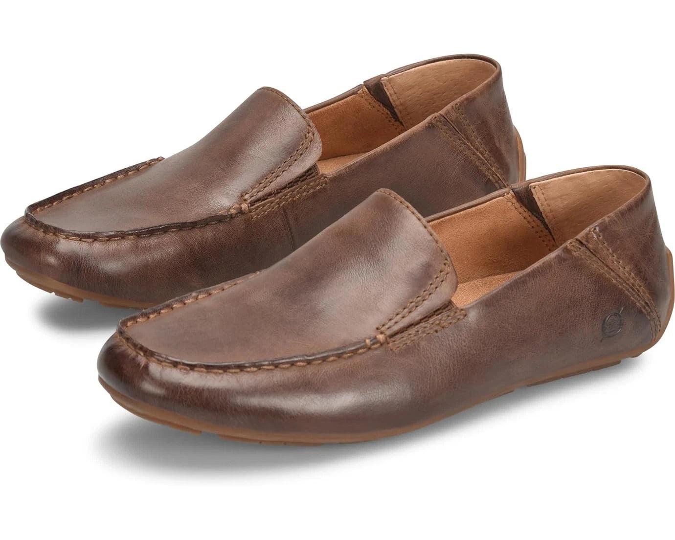 Born Light Tan Leather Slip-On Driving shoes Amazon.com | BORN Women main image 4