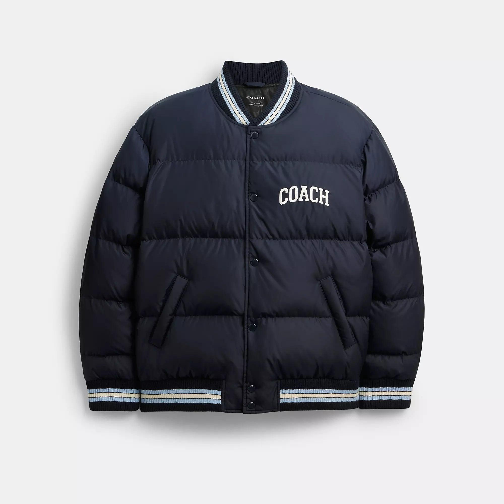 COACH Varsity Down Jacket in Blue for Men | Lyst