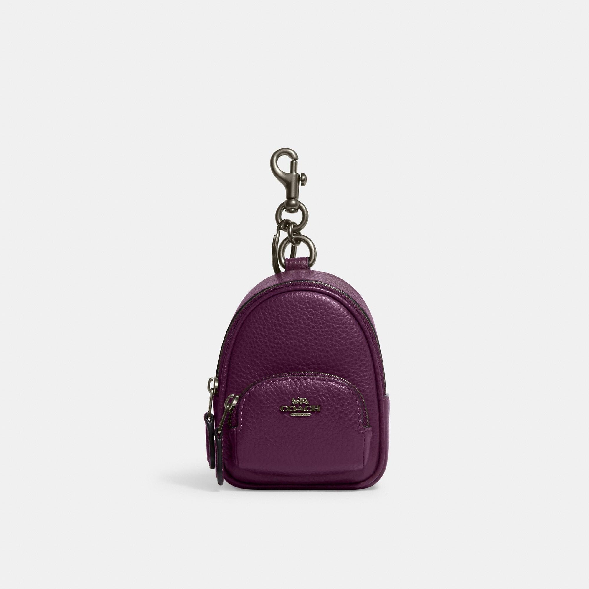 Coach Outlet Mini Court Backpack Bag Charm in Purple | Lyst
