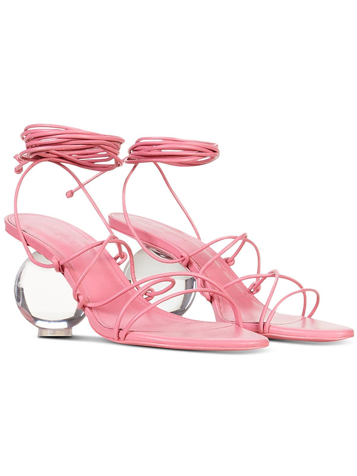 Cult Gaia Leather Ball Heel Heels in Pink | Lyst