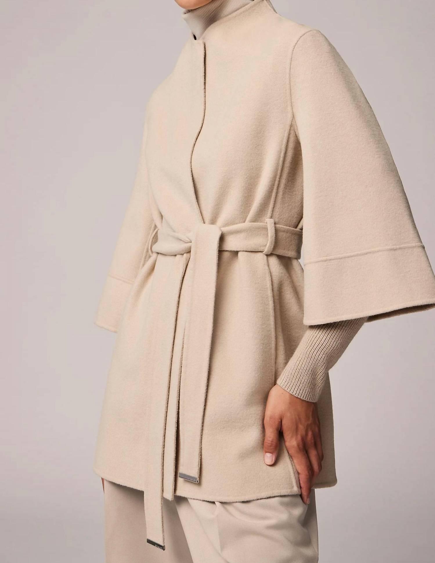 SOIA & KYO Selma Light Wool Coat In Hush in Natural | Lyst