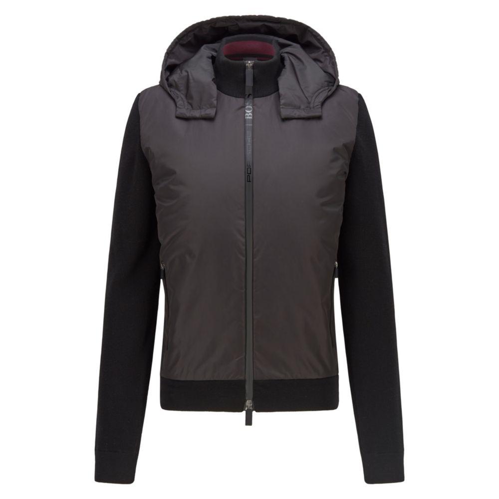 BOSS Hugo - Logo Zip Hybrid Jacket With Detachable Hood in Black for Men |  Lyst