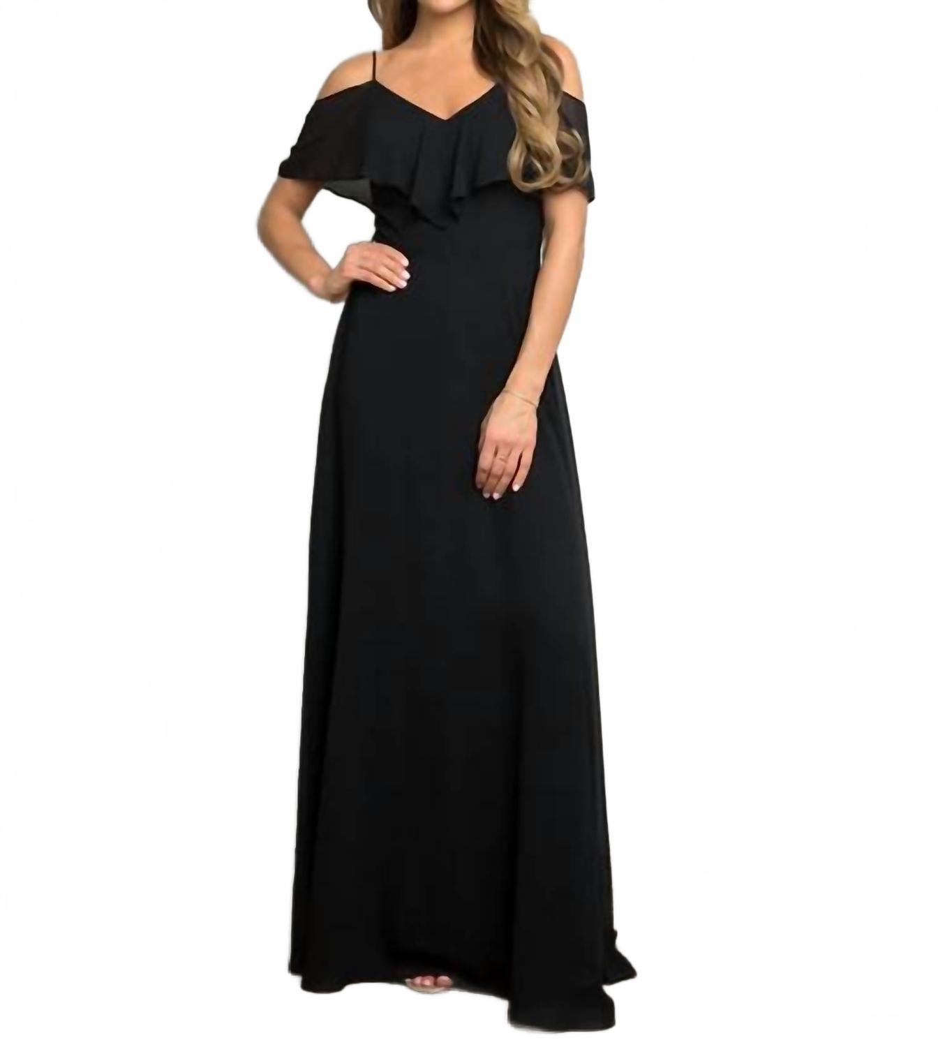 princess polly baby blue dress Women's Black Ruffle Bridesmaid Dresses