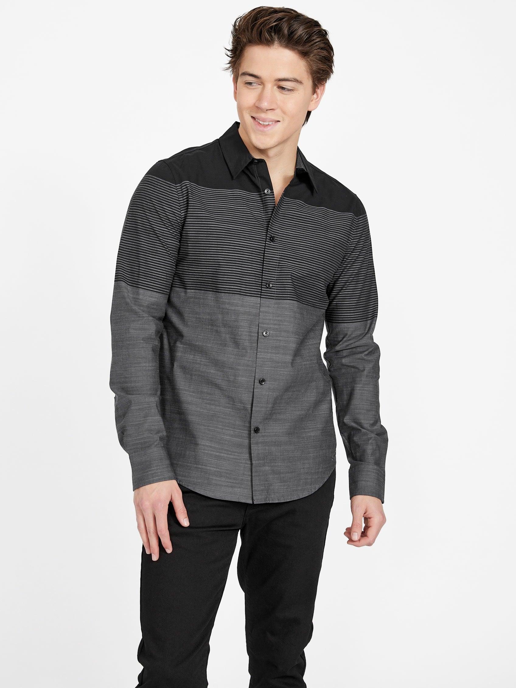guess color block shirt