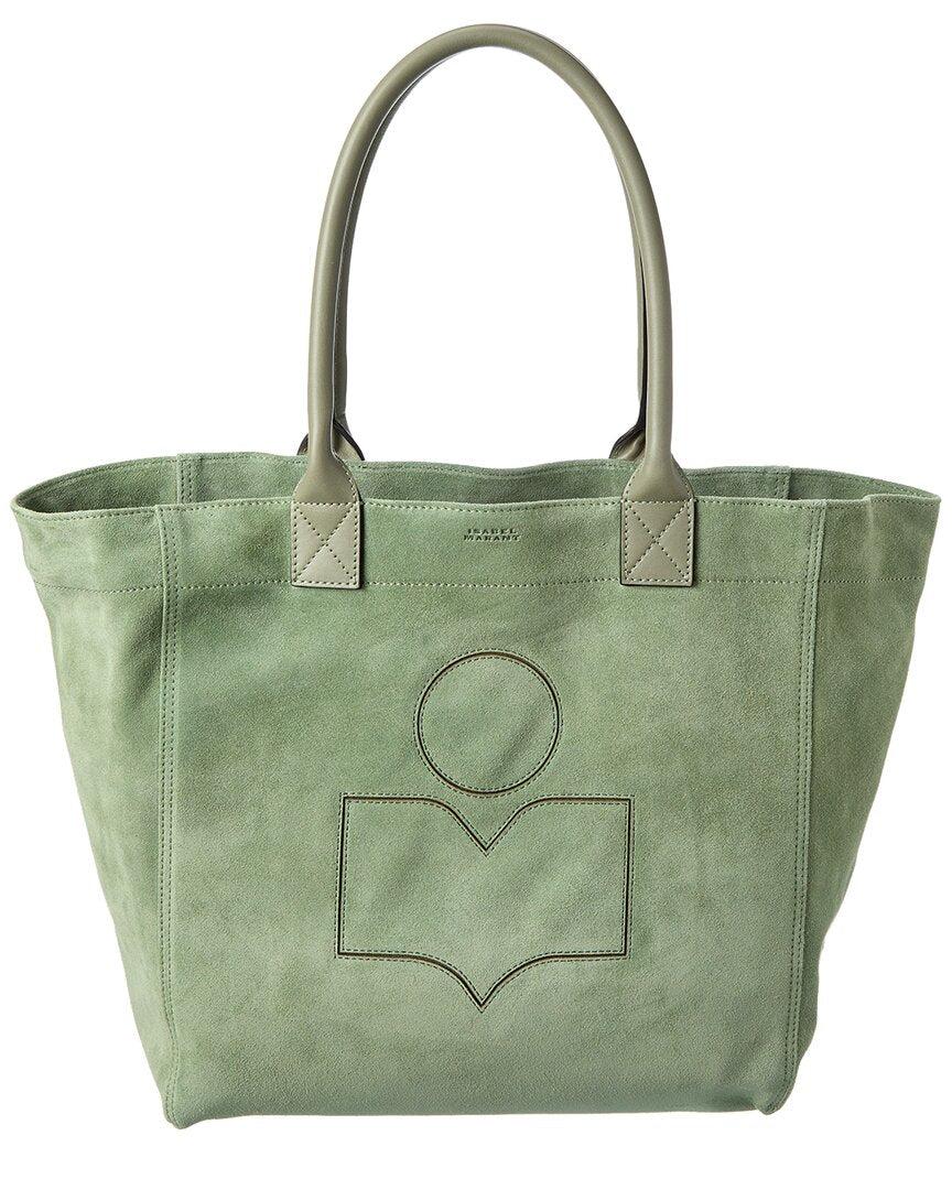 Isabel Marant Yenky Small Suede & Leather Tote in Green Lyst