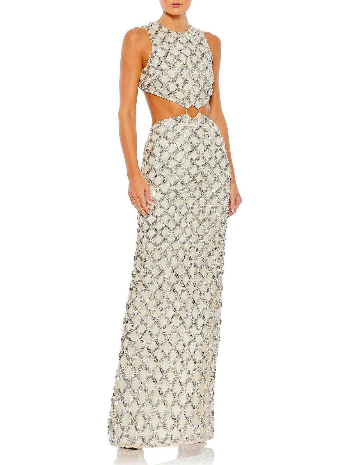 Kiyonna Women's Plus Isabella Embroidered Mesh Formal Gown | Hawthorn Mall