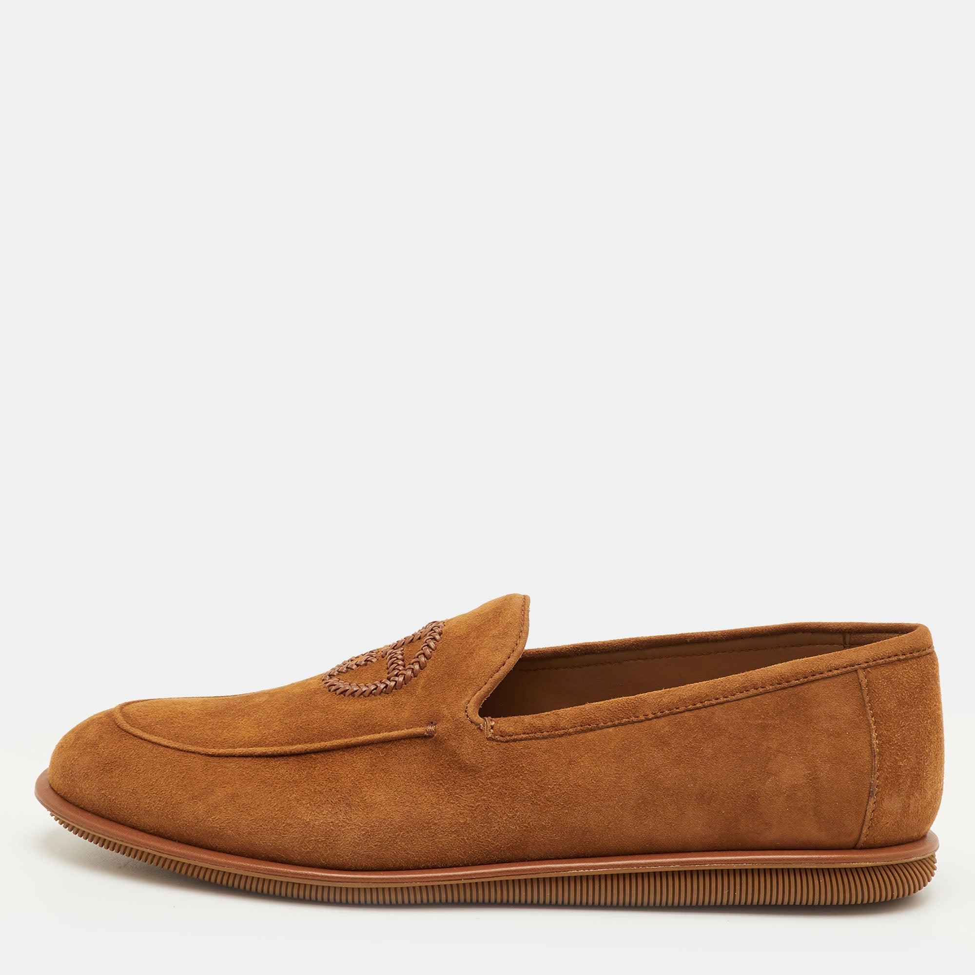 $1295 Authentic GIORGIO ARMANI Men\'s Camel Suede Slip-On Loafers Sz.42 EU/9.5 US Armani Jeans Men main image 3