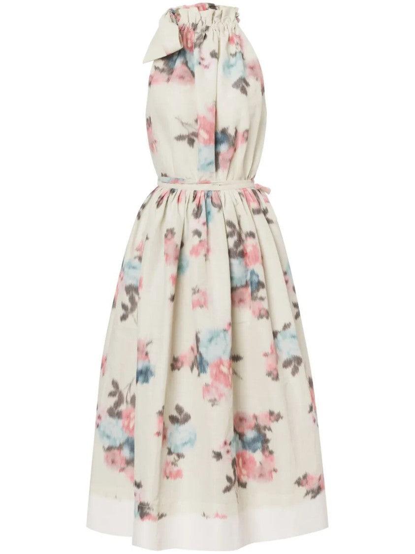ワンピース PHILOSOPHY DI LORENZO SERAFINI Woman Dress Multicolor Multicolor floral-print flared midi dress ? women