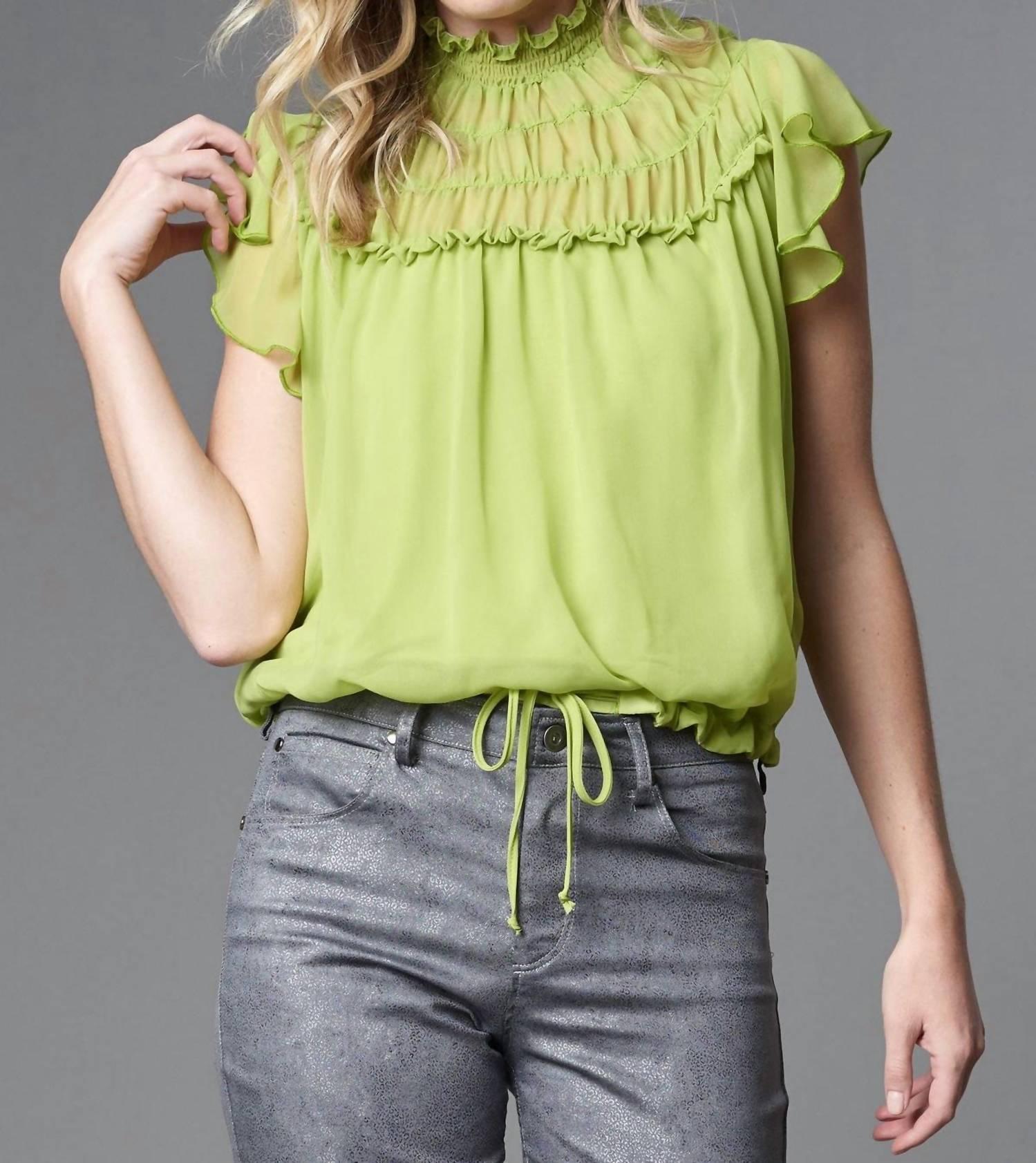 Lola \u0026 Sophie Smocked Chiffon Top in 