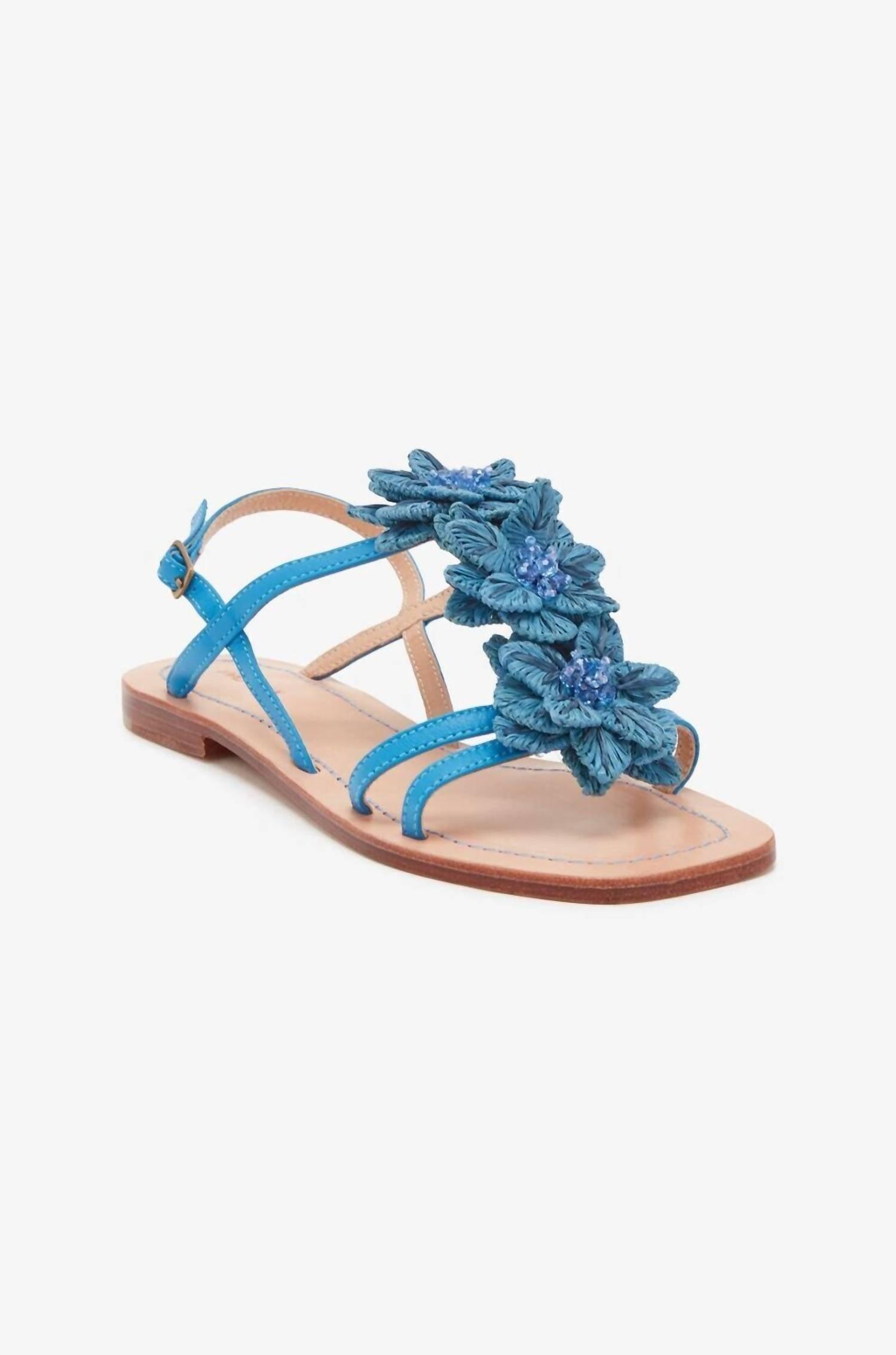 シューズ・サンダルその他 MALIPARMI Woman Flat sandals Blue SX096290934 80B99 MALÌPARMI | Blue Women's Sandals | YOOX