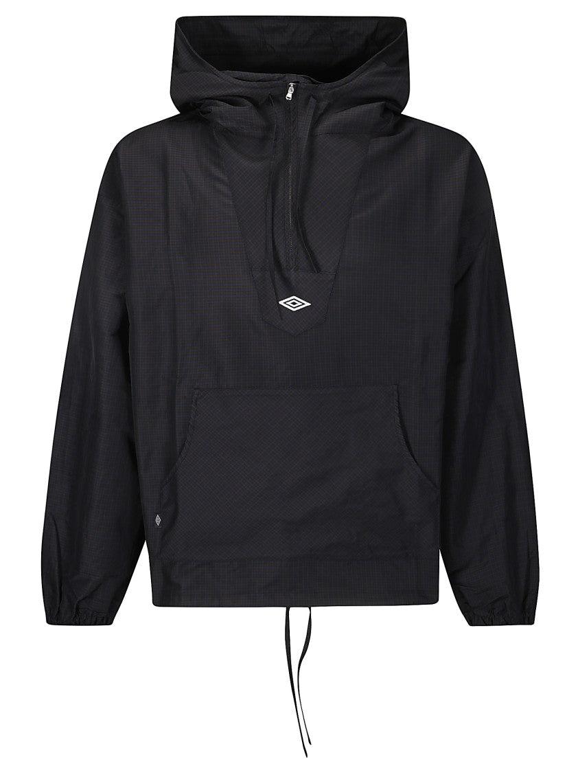 ◆UMBRO◆ Classic Stan Neck Anorak Black UP321CWT96 UP321CWT Unisex Umbro Umbro Black & White Zip-Front Track Top Black