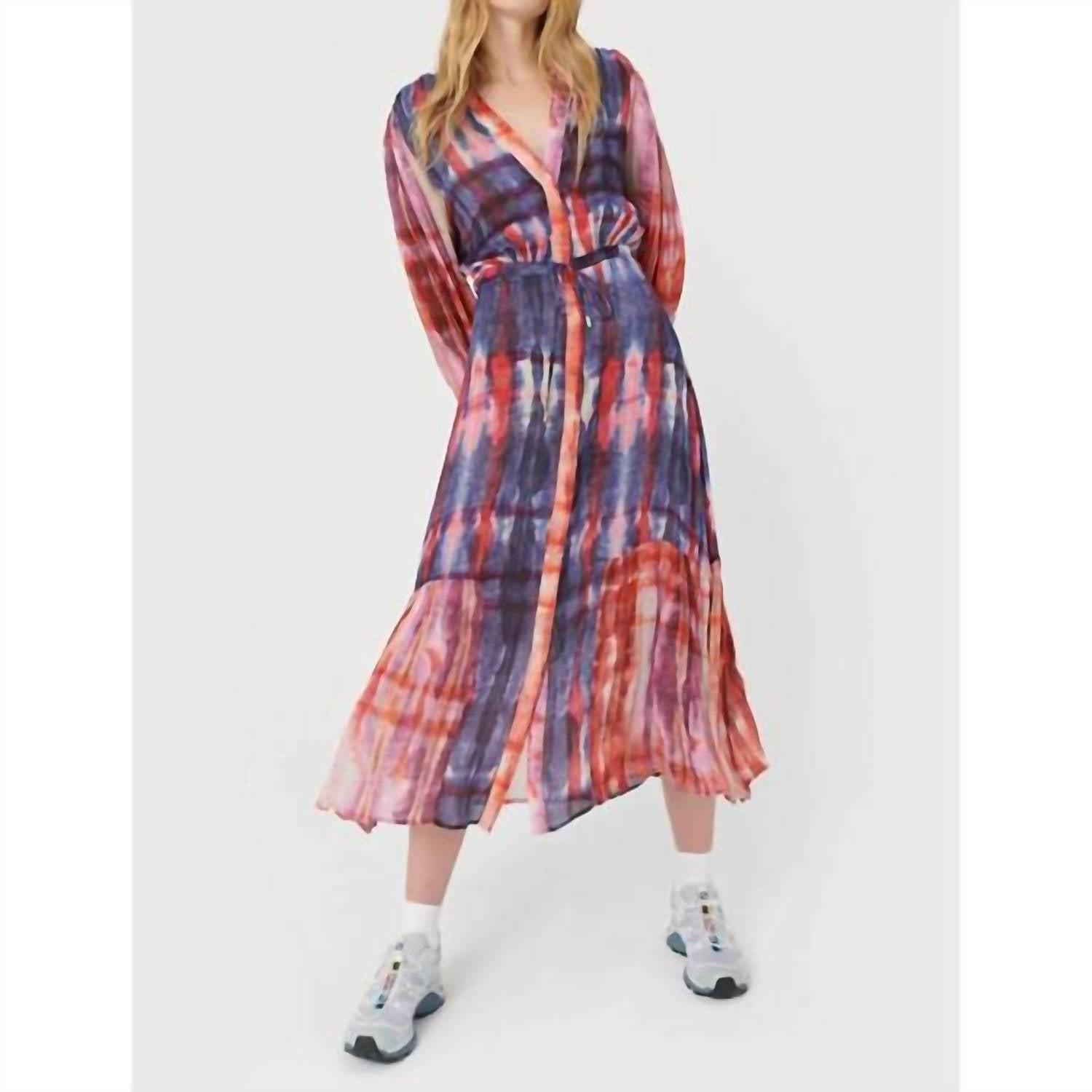 knee length dresses for ladies Sugarlips Mizie Open Back Maxi Dress in BLUE-MULTI at Nordstrom, Size Small