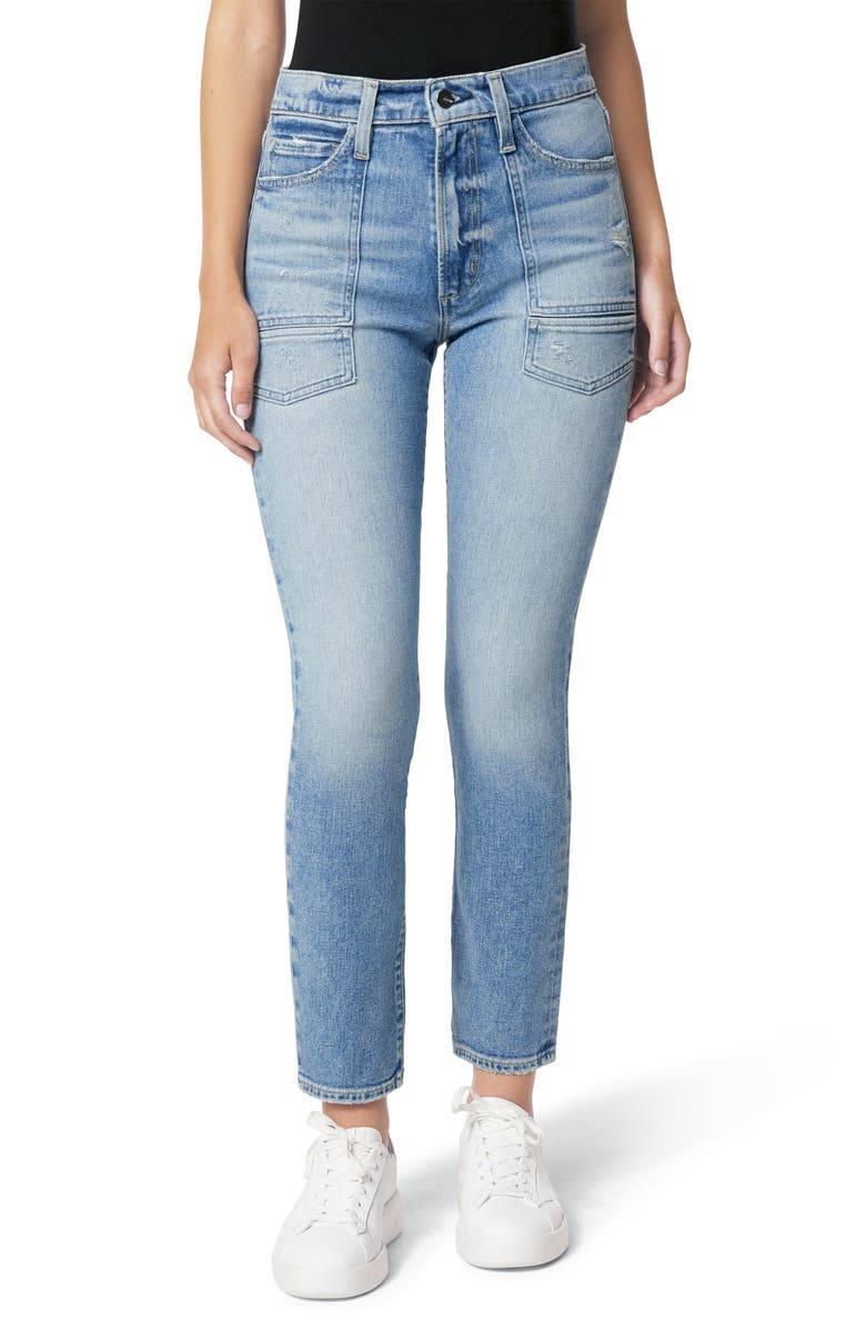 Joe's Jeans The Luna High Rise Cigarette Ankle in Blue Lyst