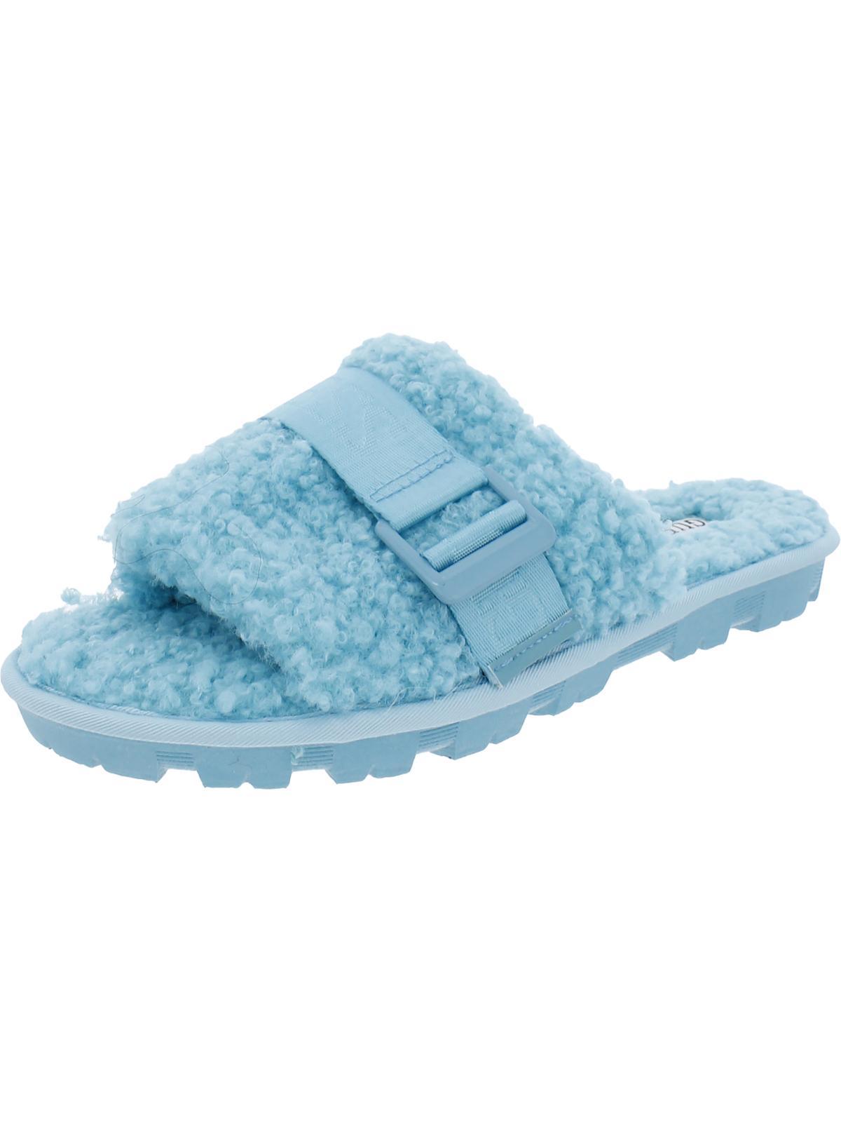 Guess fur cheap slide sandals