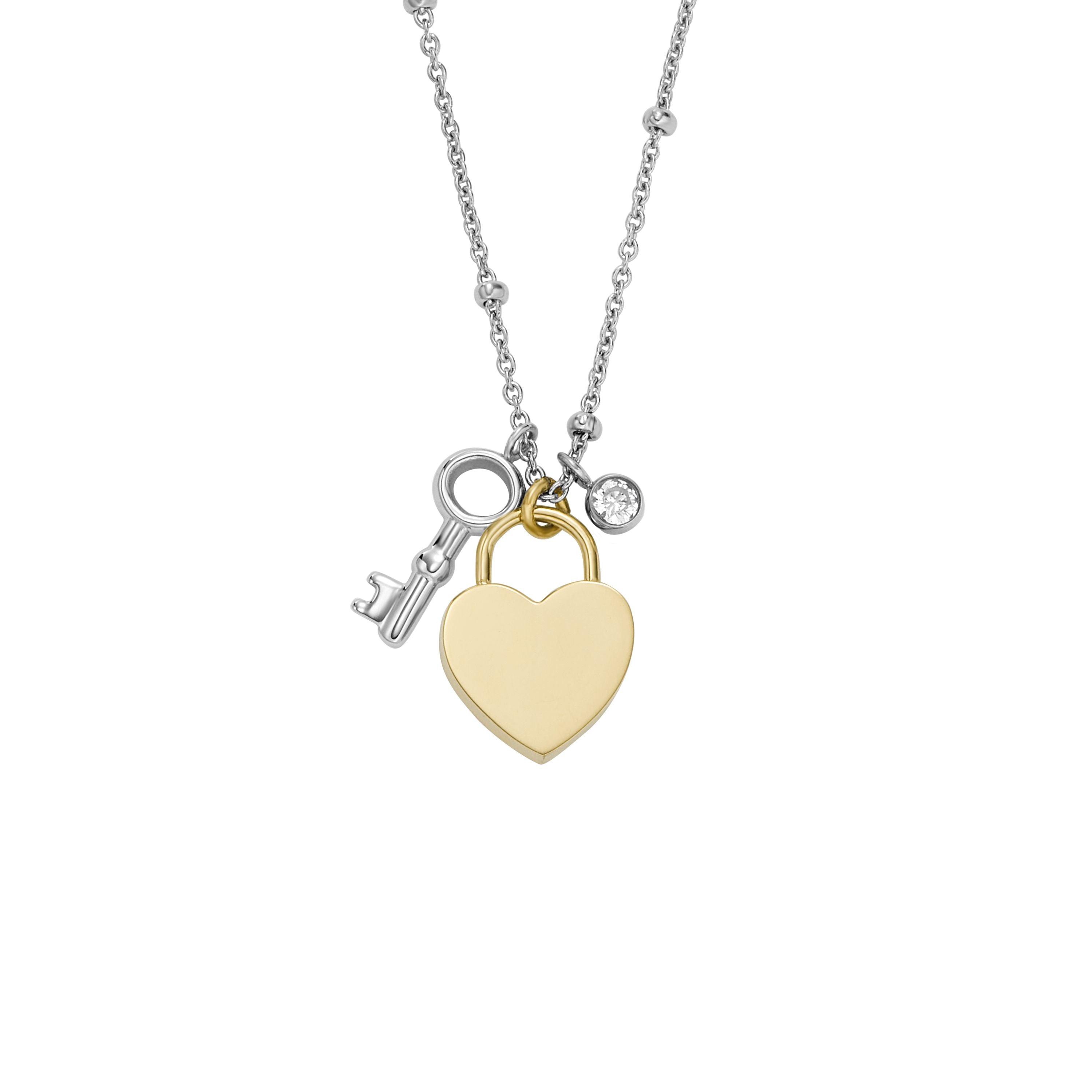 Sadie Open Heart Rose Gold-Tone Stainless Steel Necklace