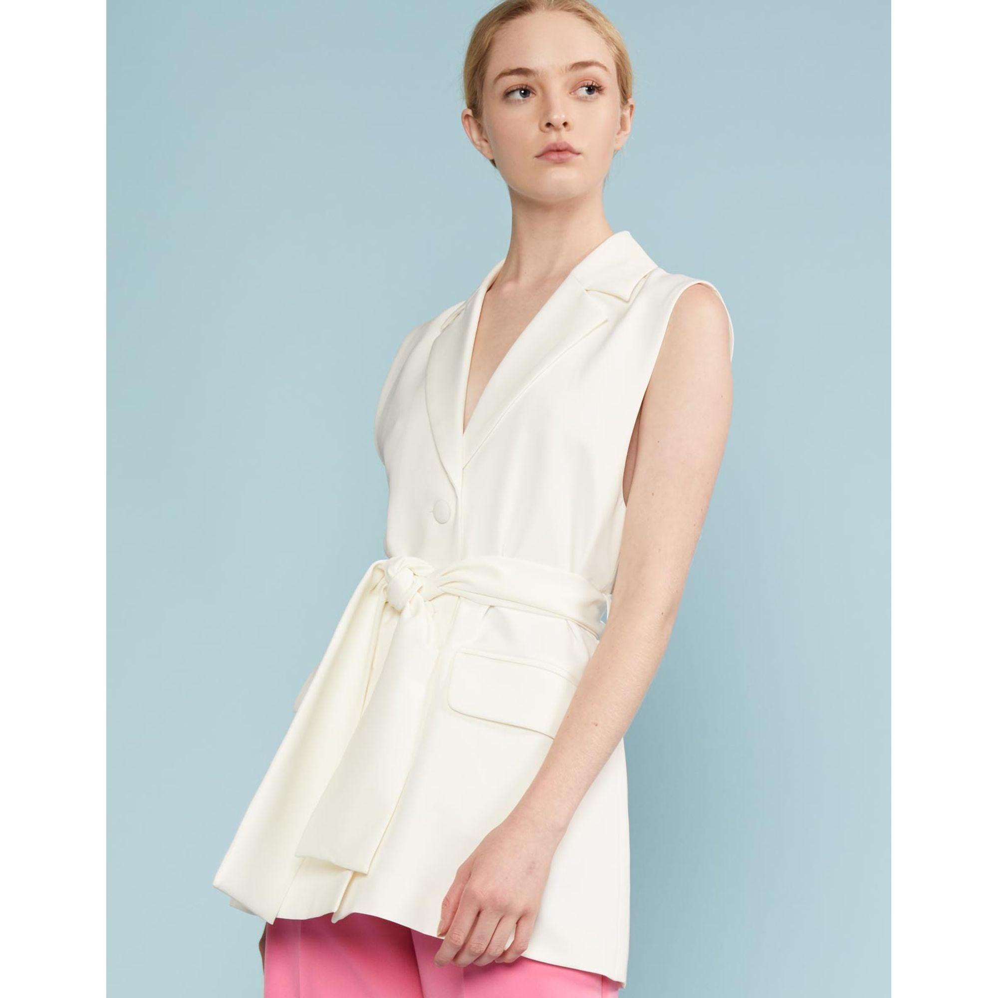 Cynthia Rowley Synthetic Nel Vest With 