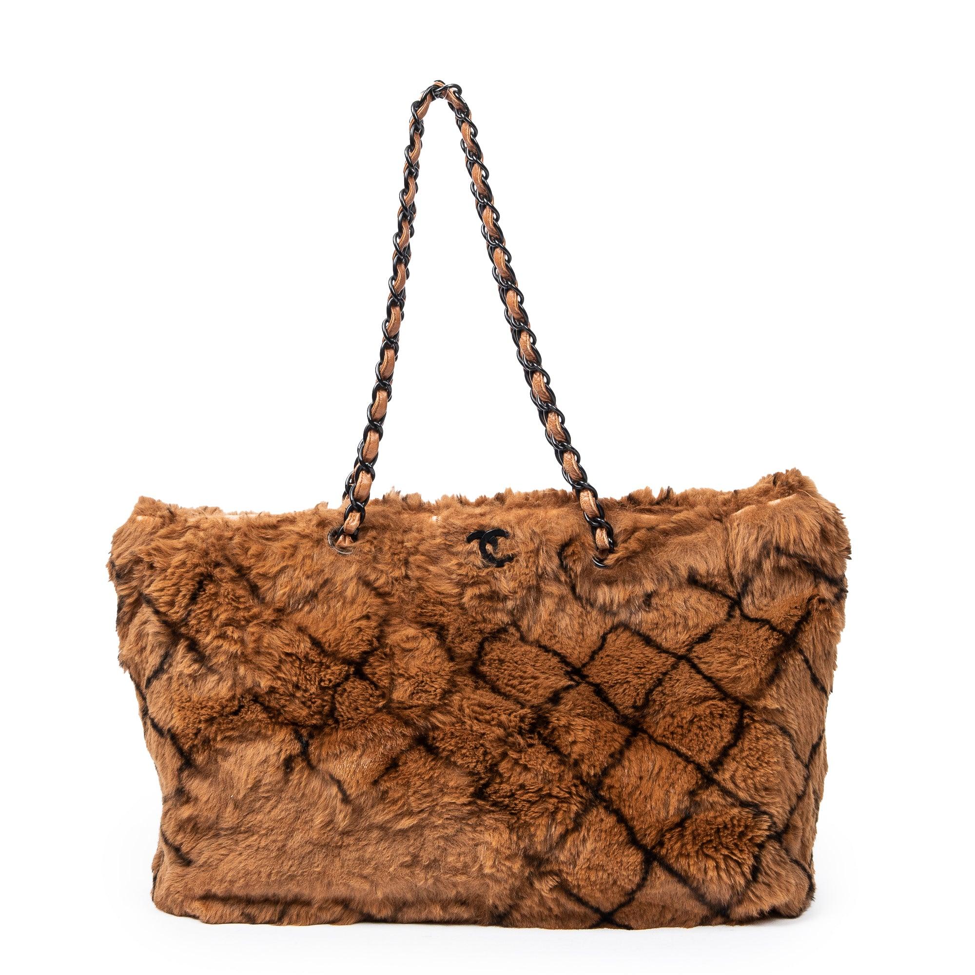 Chanel Brown Quilted Leather CC Timeless Pocket Shoulder Bag Chanel